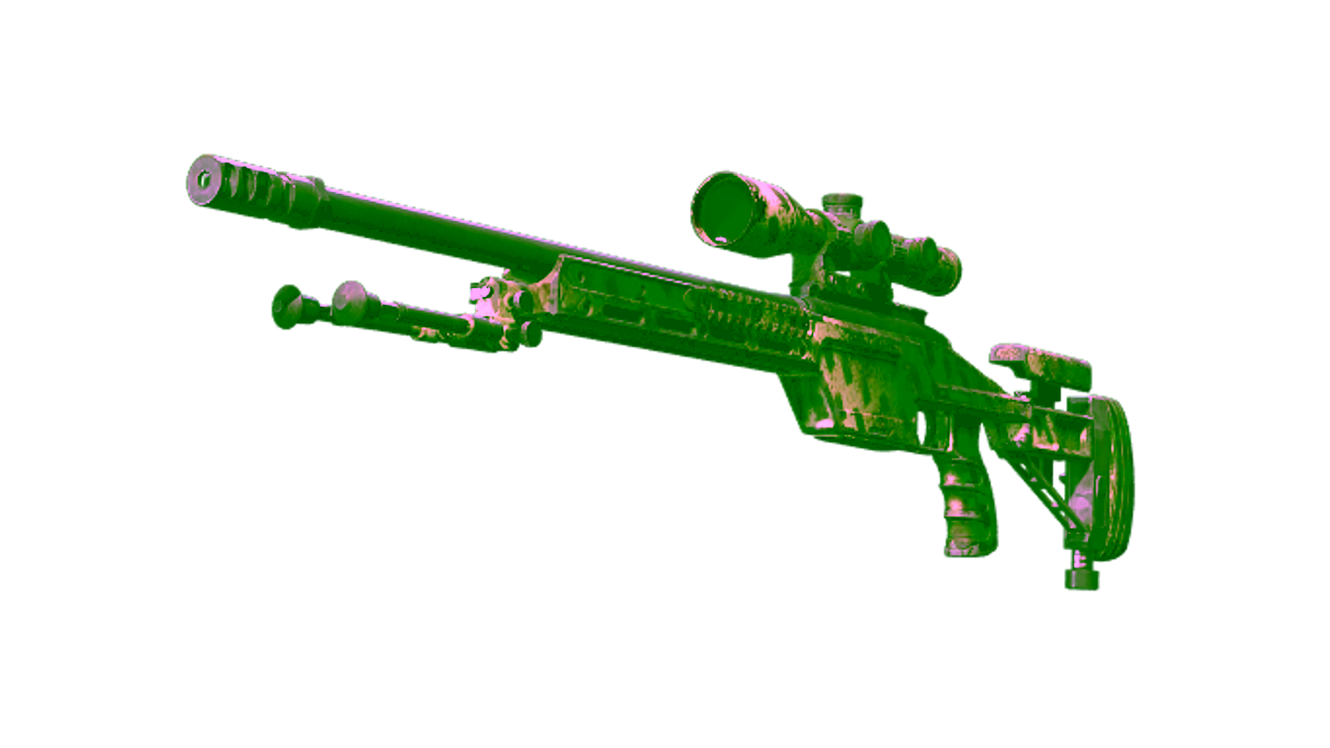 Display for Souvenir SSG 08 | Lichen Dashed (Well-Worn)
