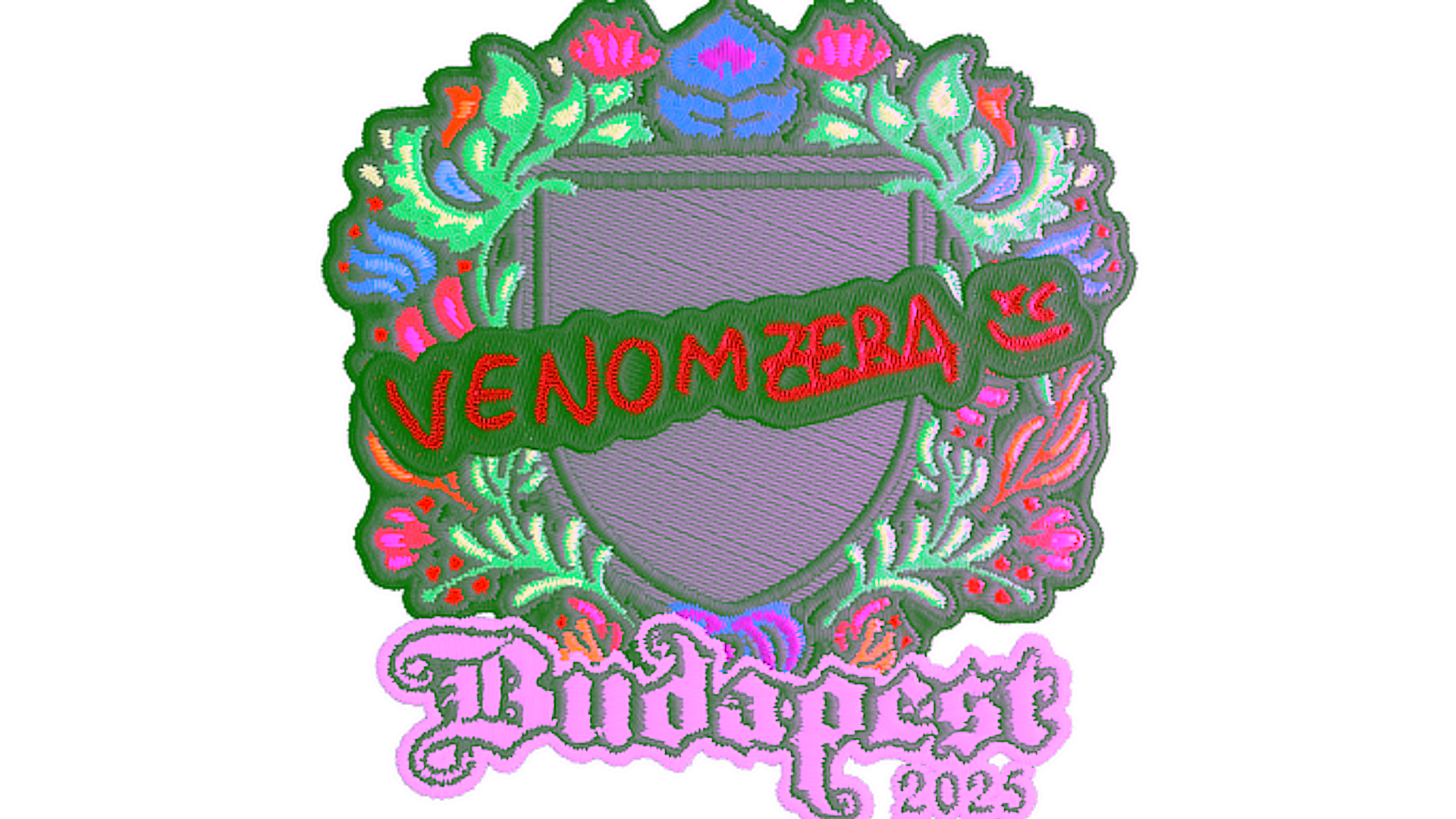 Visar för Sticker | venomzera (Embroidered) | Budapest 2025