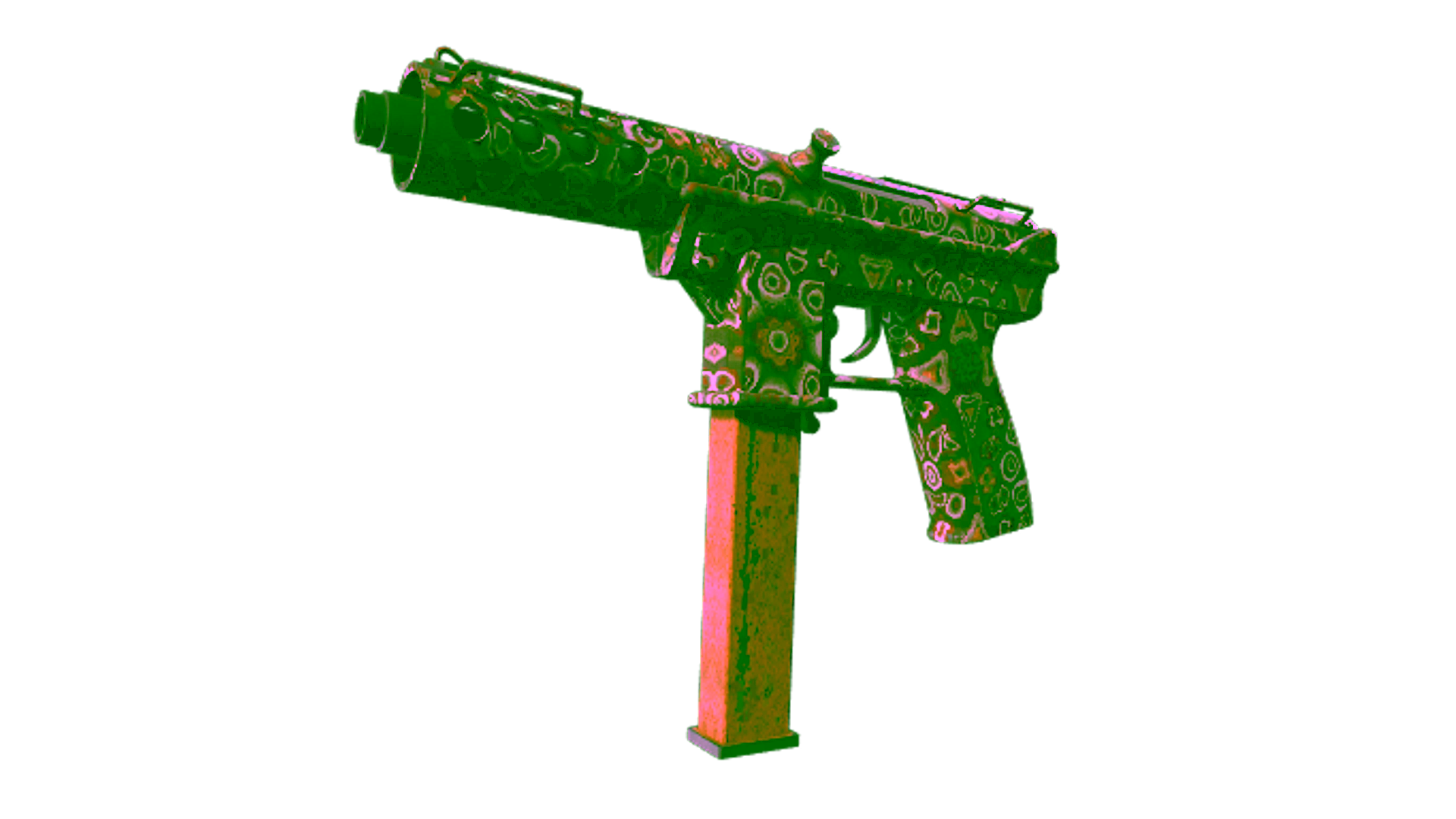 Display for Souvenir Tec-9 | Orange Murano (Battle-Scarred)