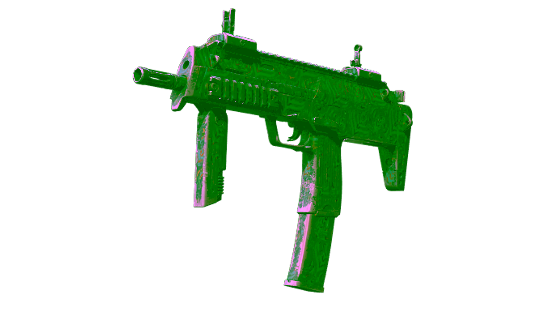 Display for Souvenir MP7 | Teal Blossom (Well-Worn)