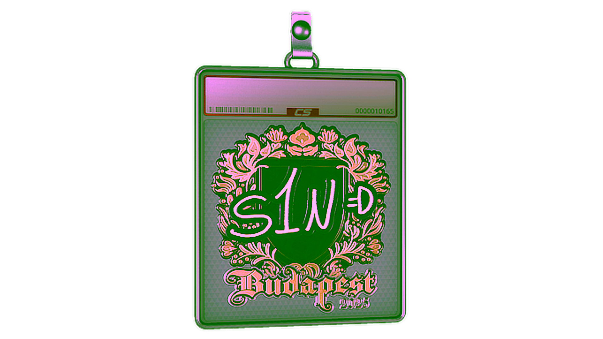 Visar för Sticker Slab | s1n (Gold) | Budapest 2025