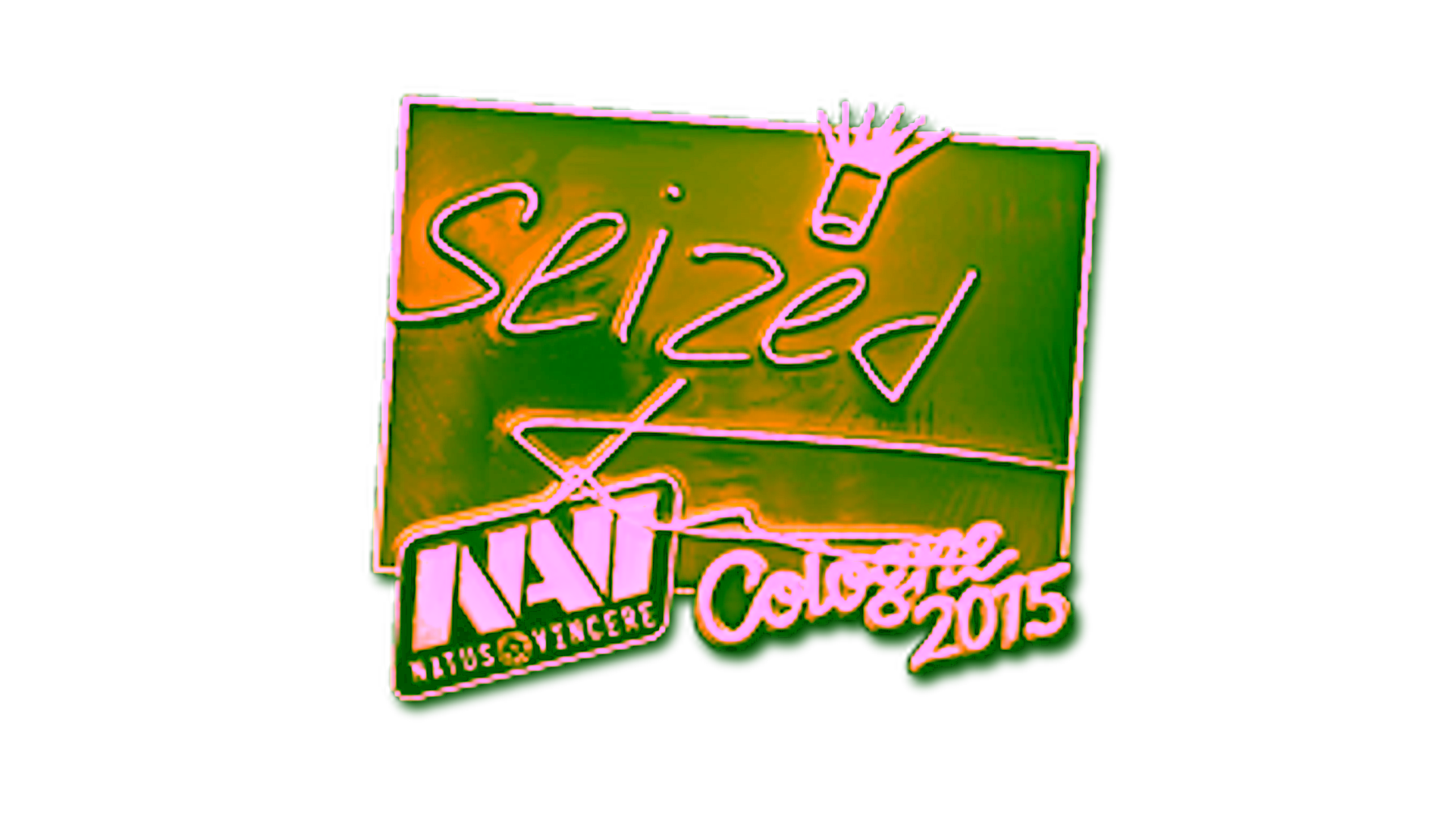 Anzeige für Sticker | seized (Gold) | Cologne 2015