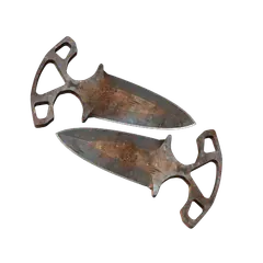 ★ Shadow Daggers | Rust Coat (Battle-Scarred)