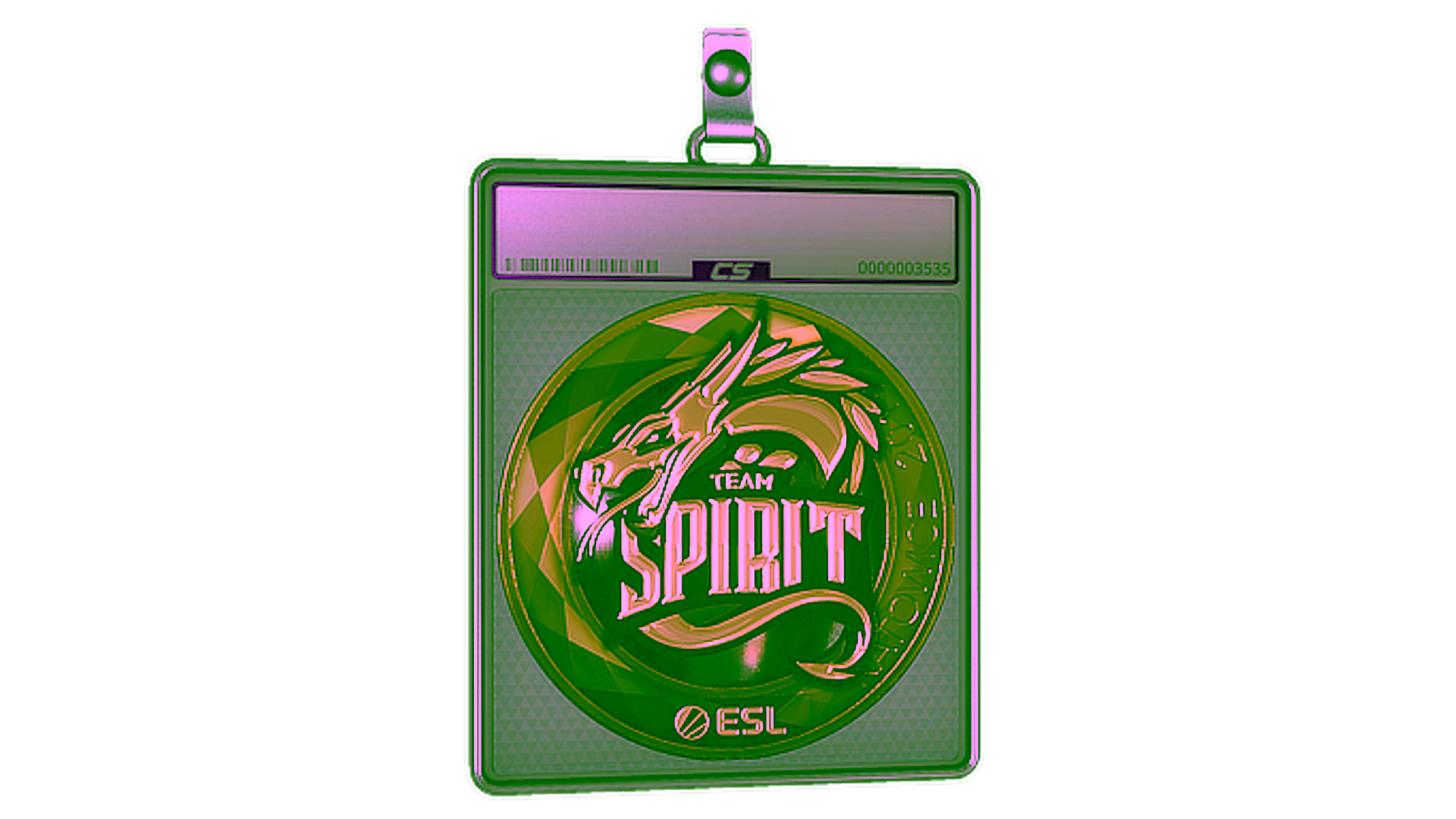 Display for Sticker Slab | Team Spirit (Gold) | Katowice 2019
