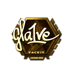 Sticker | gla1ve (Gold) | London 2018