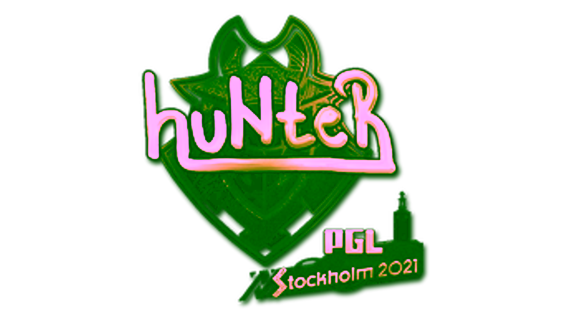Visar för Sticker | huNter- (Gold) | Stockholm 2021