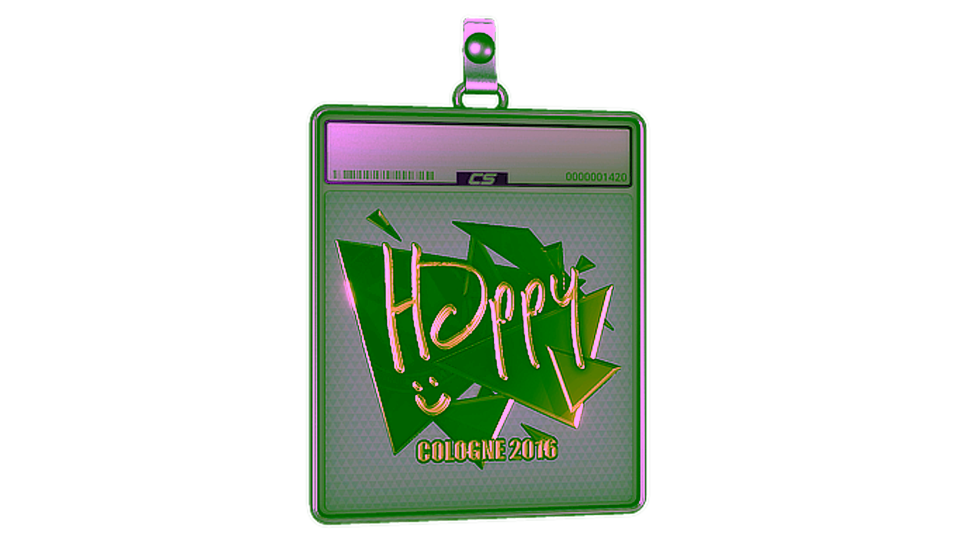 Rodyti Sticker Slab | Happy (Gold) | Cologne 2016