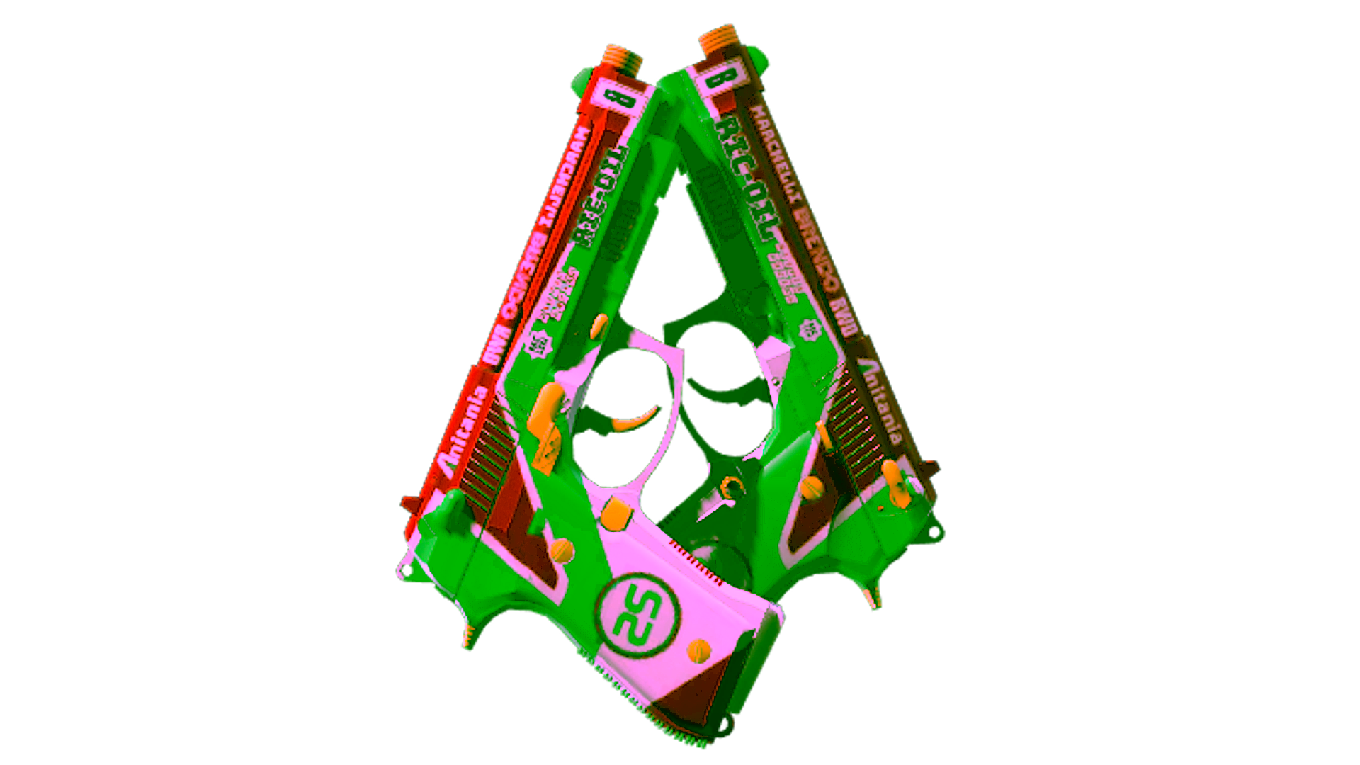 Display for Souvenir Dual Berettas | Twin Turbo (Factory New)