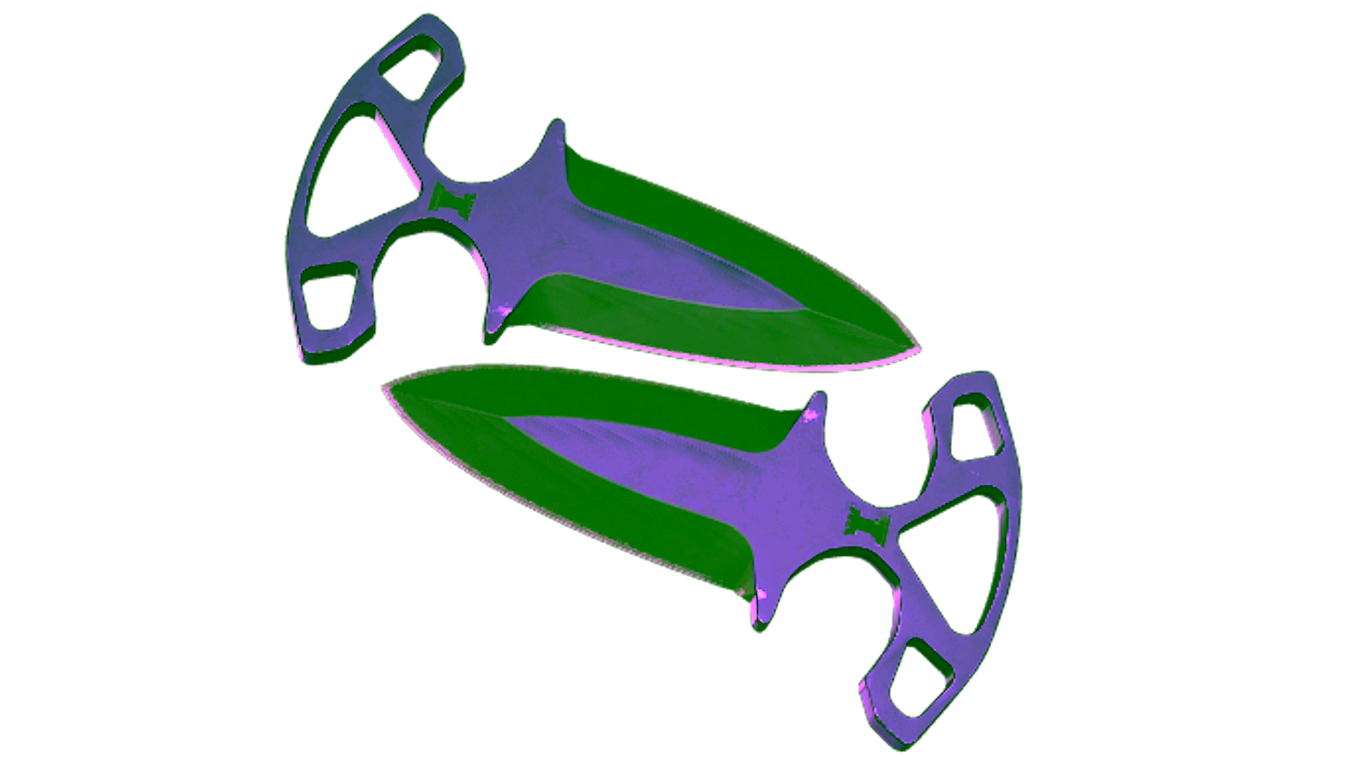 Display for ★ StatTrak™ Shadow Daggers | Ultraviolet (Well-Worn)