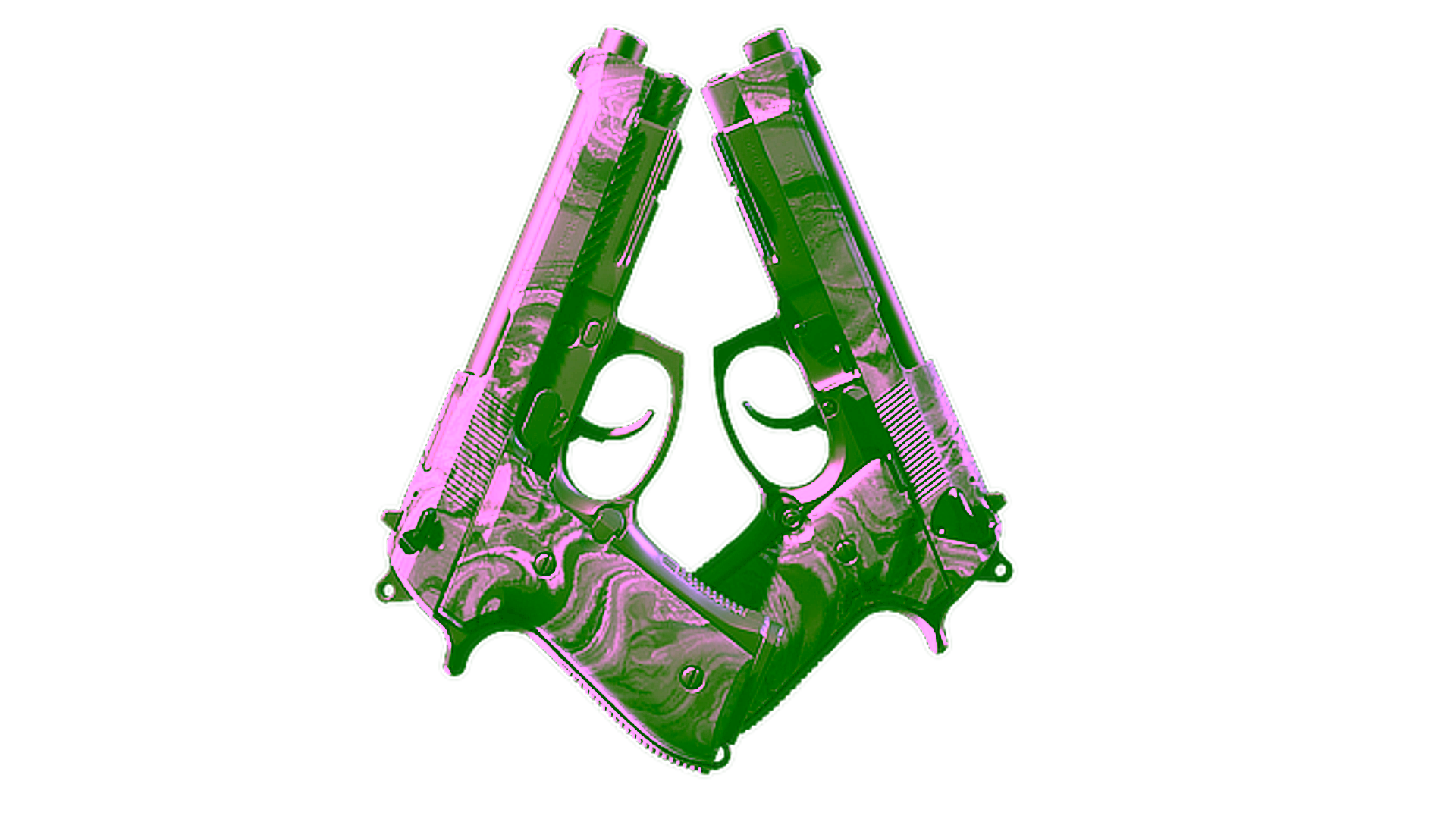 Display for Dual Berettas | Silver Pour (Minimal Wear)