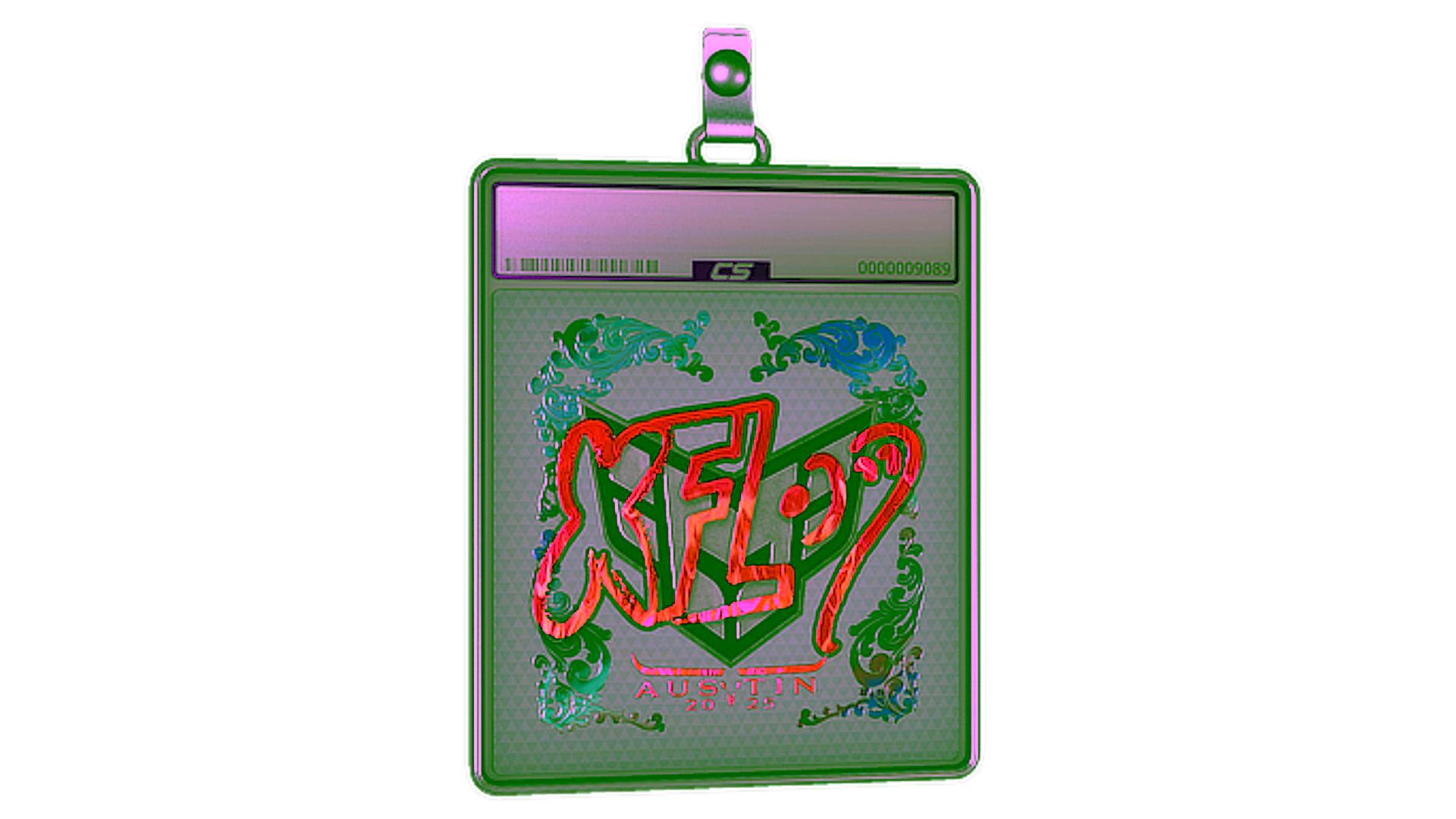 Display for Sticker Slab | xfl0ud (Holo) | Austin 2025
