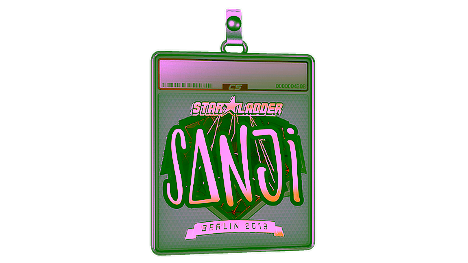 Visar för Sticker Slab | SANJI (Gold) | Berlin 2019