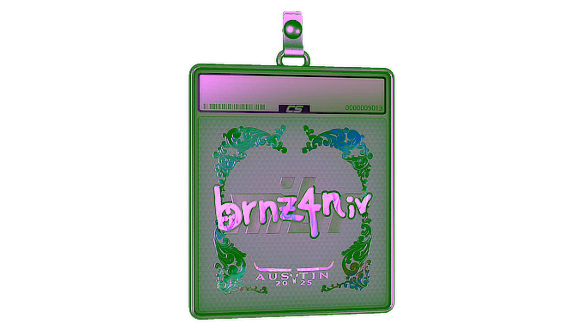 Display for Sticker Slab | brnz4n (Holo) | Austin 2025