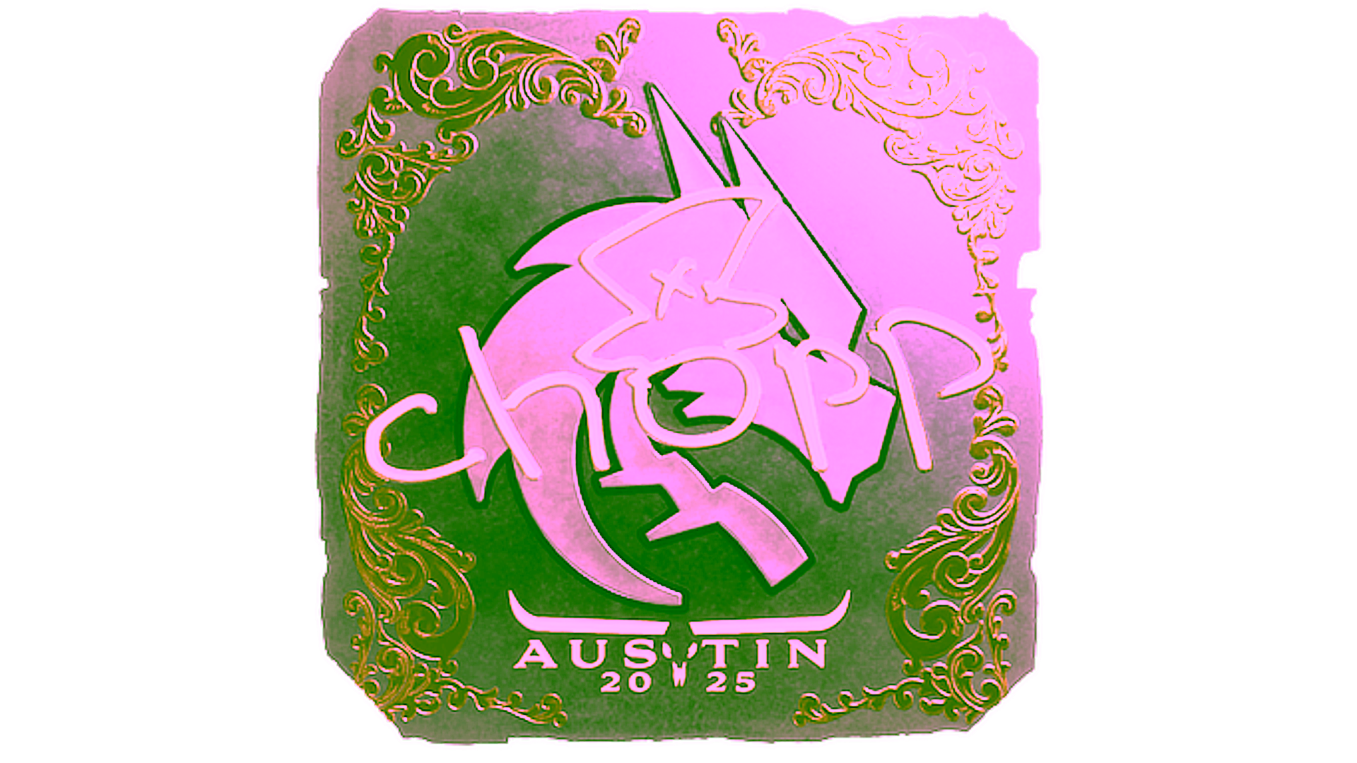 Display for Sticker | chopper (Gold) | Austin 2025