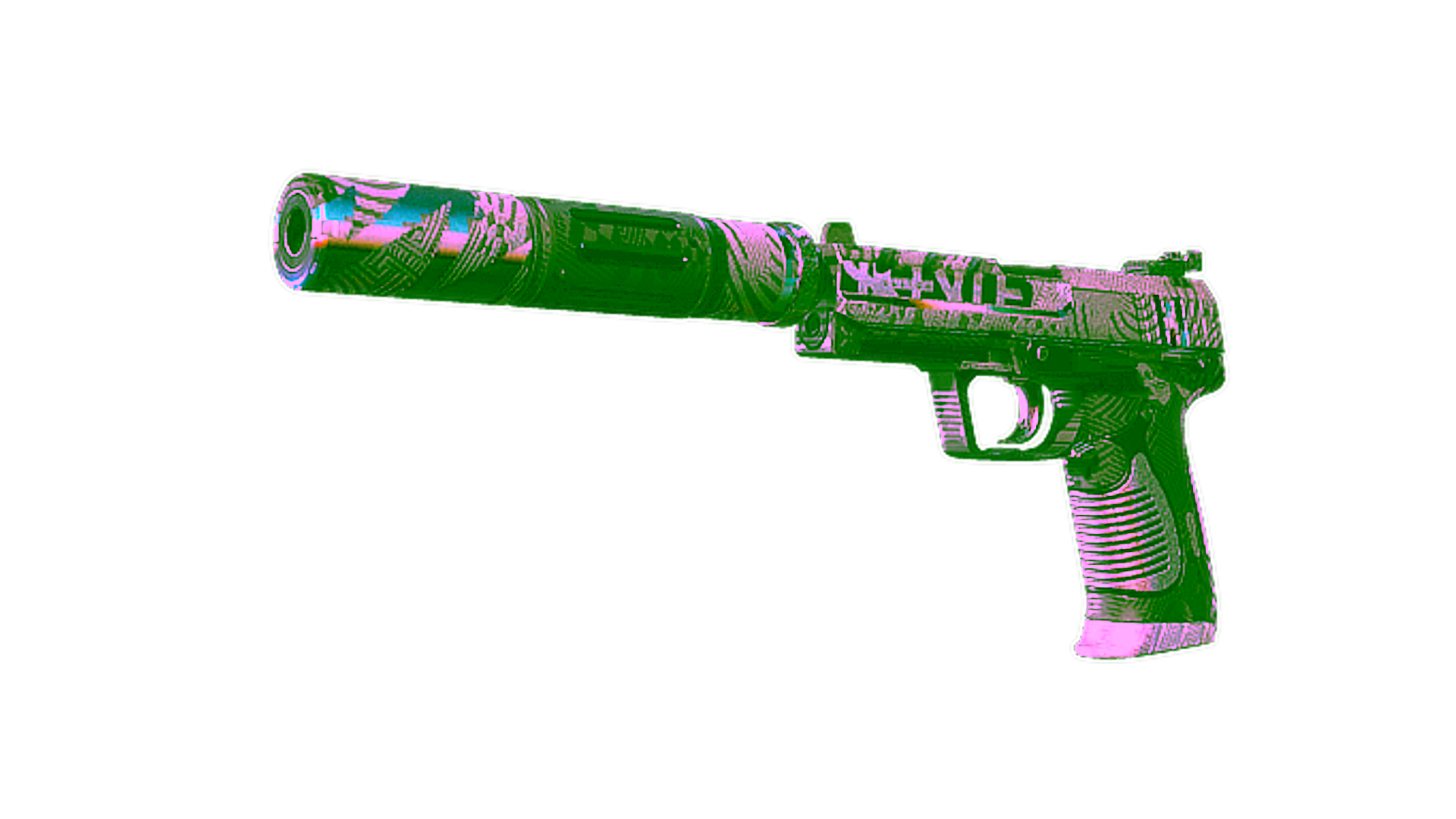 Display for Souvenir USP-S | Spiral Glitch (Well-Worn)