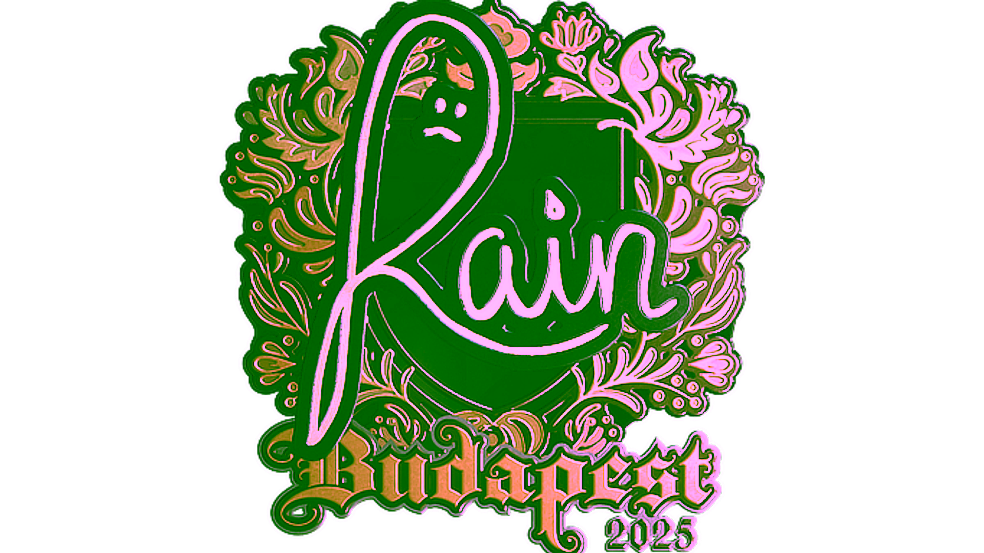 Exibição para Sticker | rain (Gold) | Budapest 2025