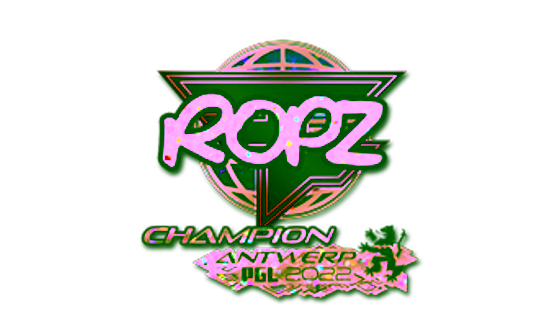 Display for Sticker | ropz (Glitter, Champion) | Antwerp 2022