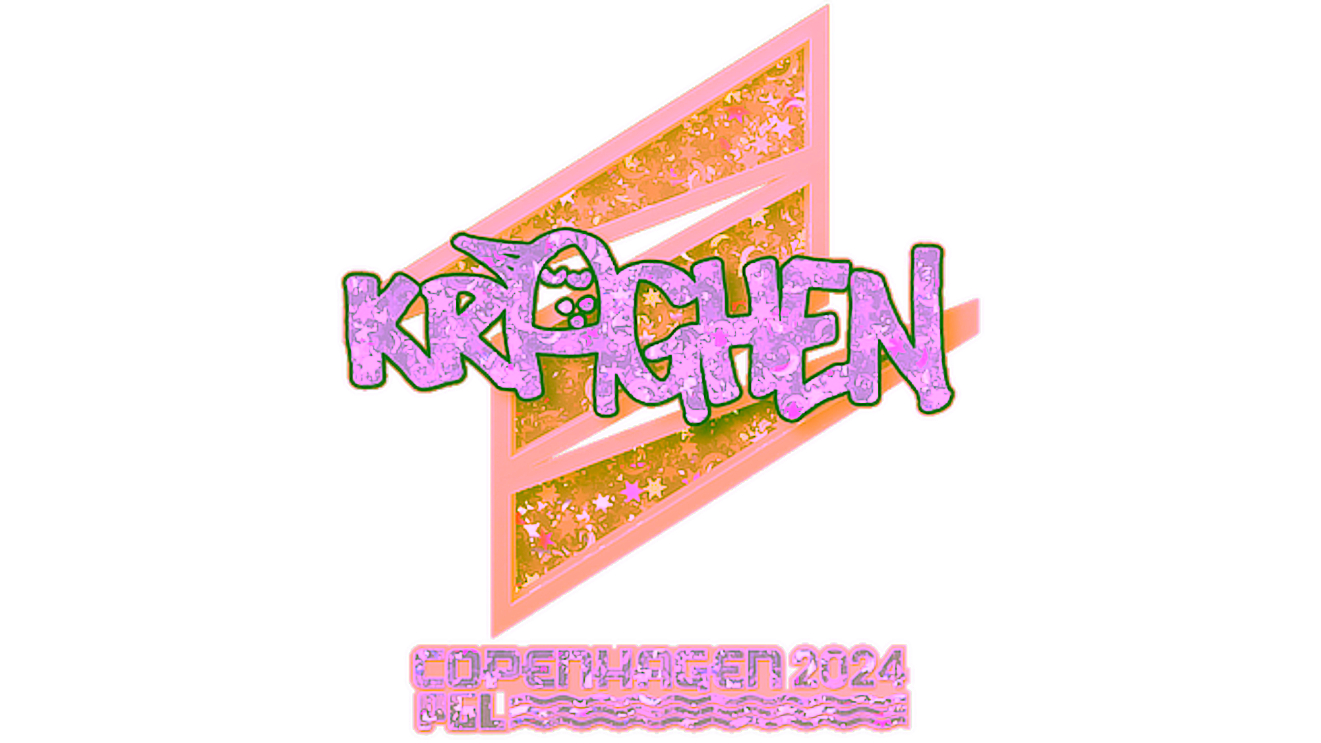 Display for Sticker | kraghen (Glitter) | Copenhagen 2024