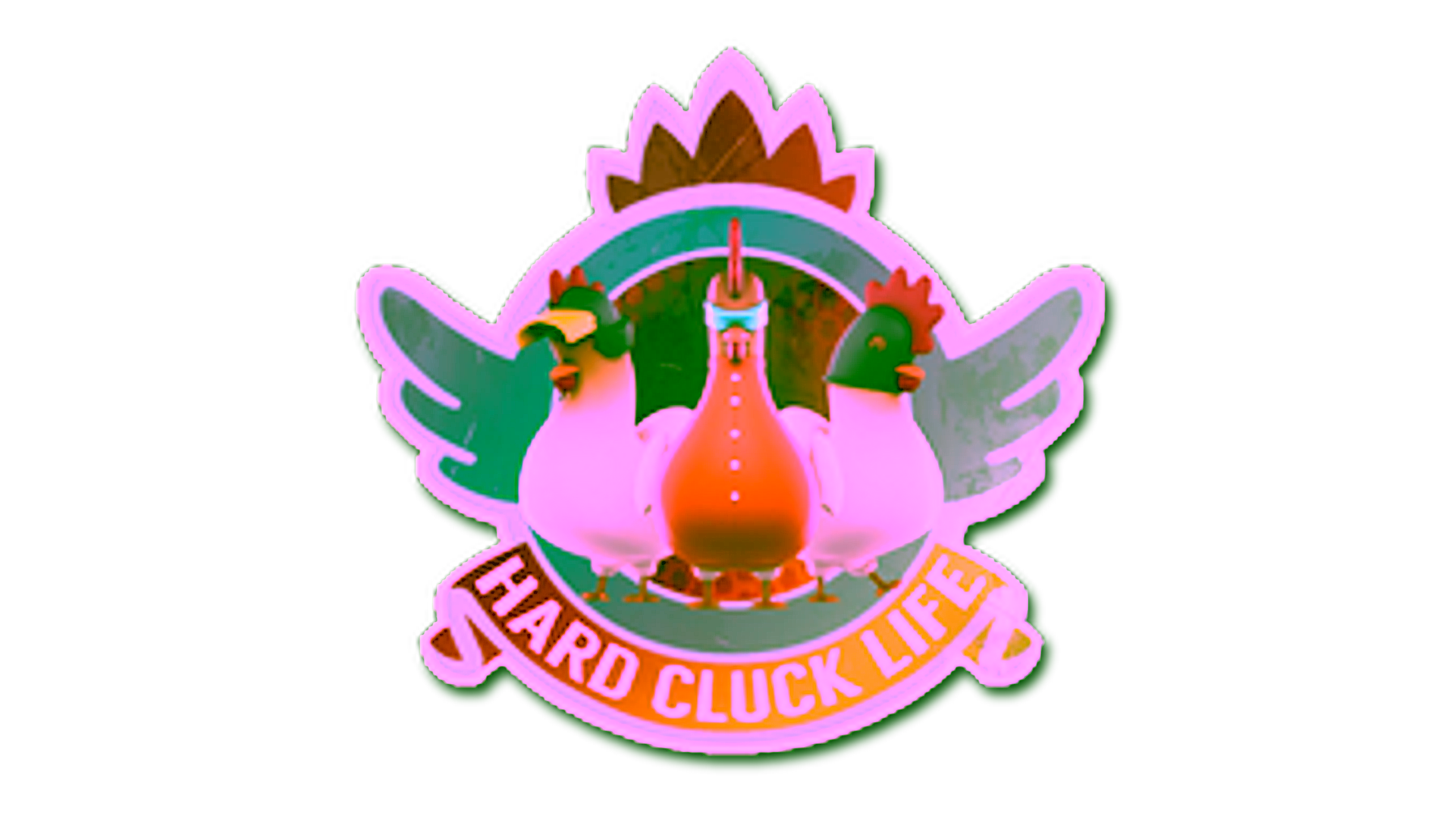 Display for Sticker | Hard Cluck Life (Holo)