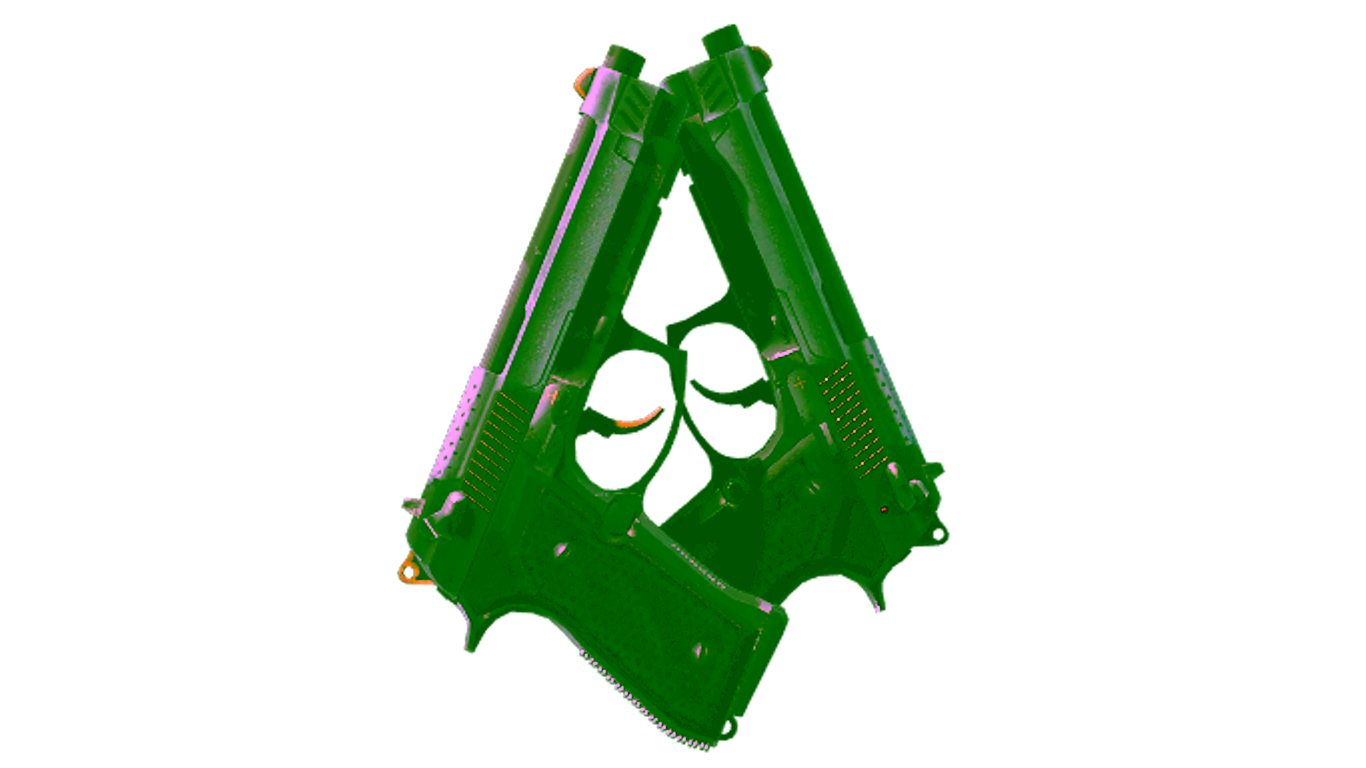 Display for Dual Berettas | Ventilators (Well-Worn)