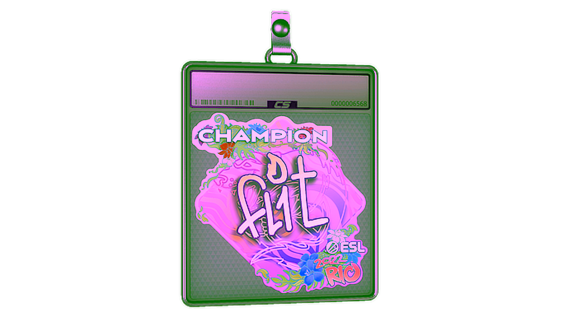 Display for Sticker Slab | FL1T (Holo, Champion) | Rio 2022