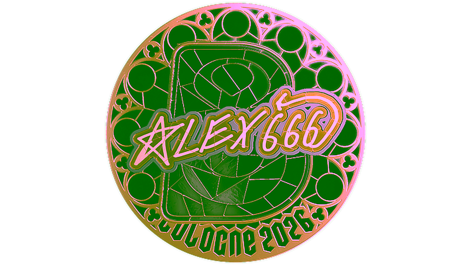 Display for Sticker | alex666 (Gold) | Cologne 2026