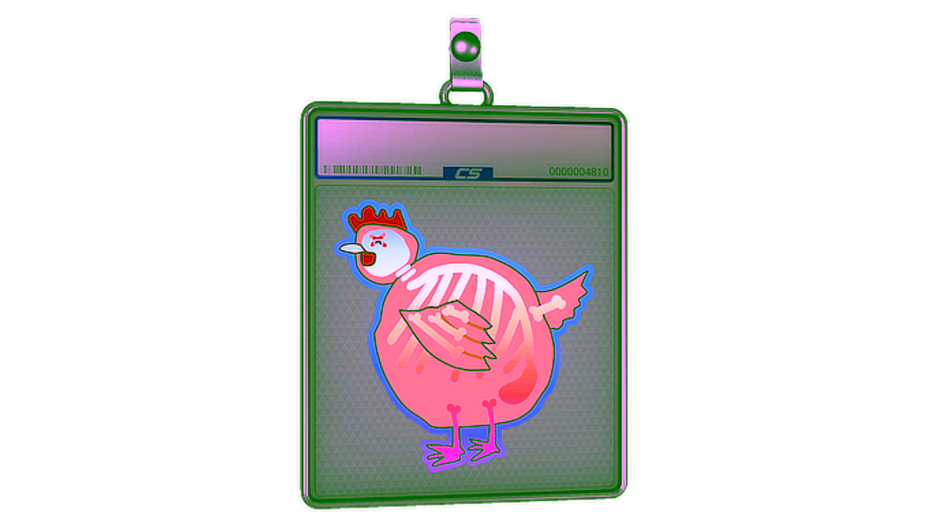 Display for Sticker Slab | Poorly Drawn Chicken (Holo)