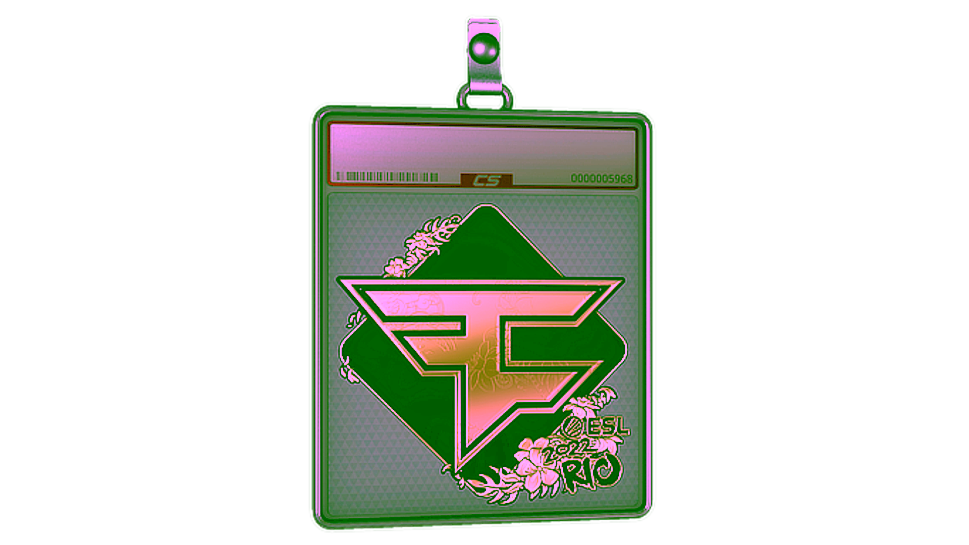 Display for Sticker Slab | FaZe Clan (Gold) | Rio 2022