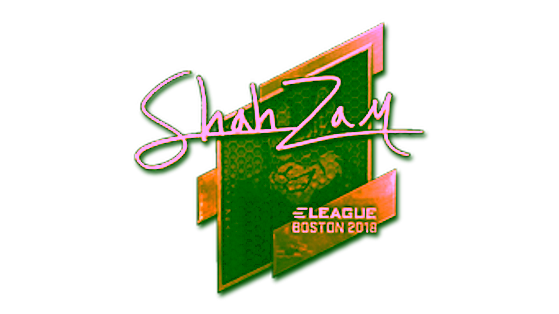 Display for Sticker | ShahZaM (Gold) | Boston 2018