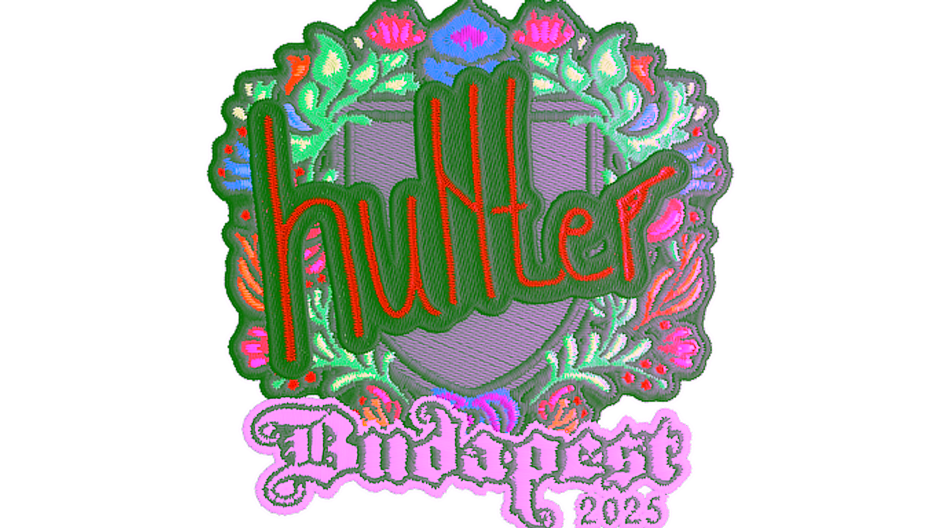 Display for Sticker | huNter- (Embroidered) | Budapest 2025