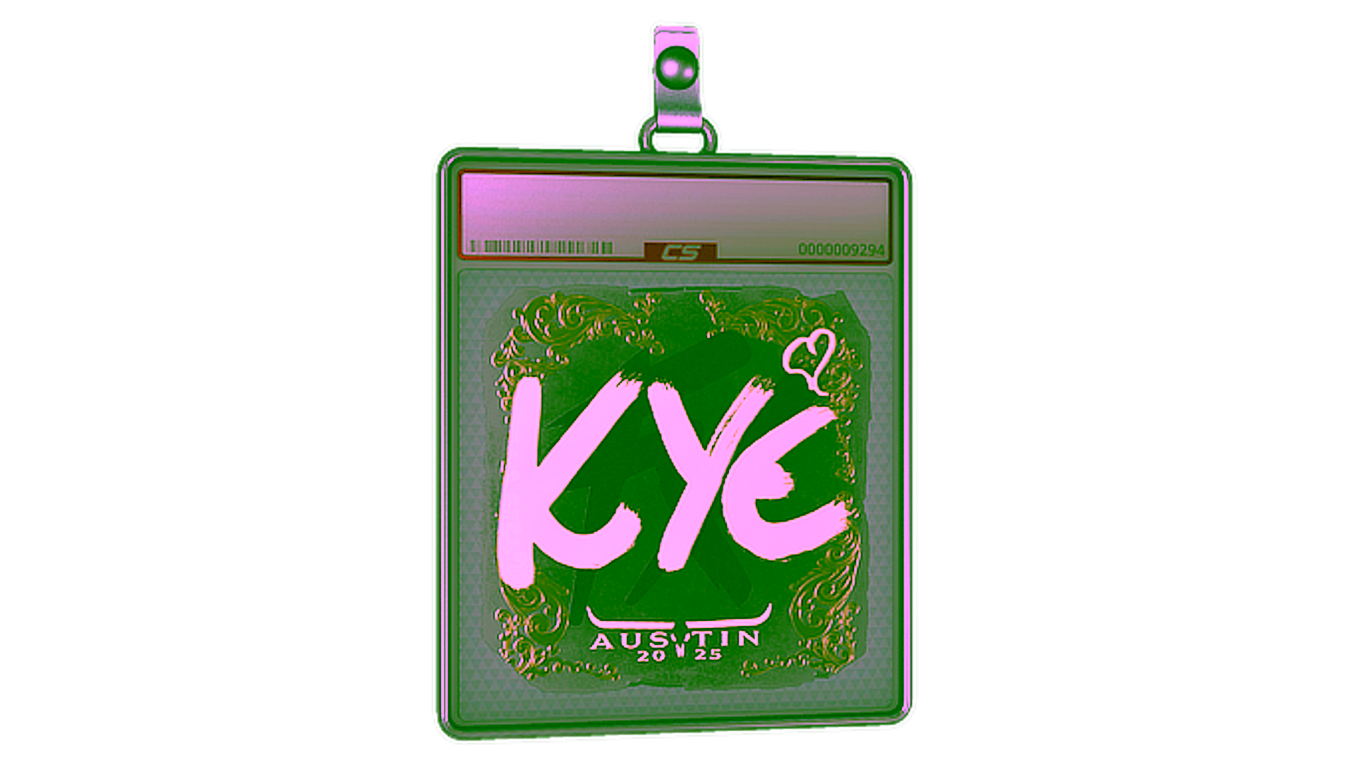 Affichage pour Sticker Slab | kye (Gold) | Austin 2025