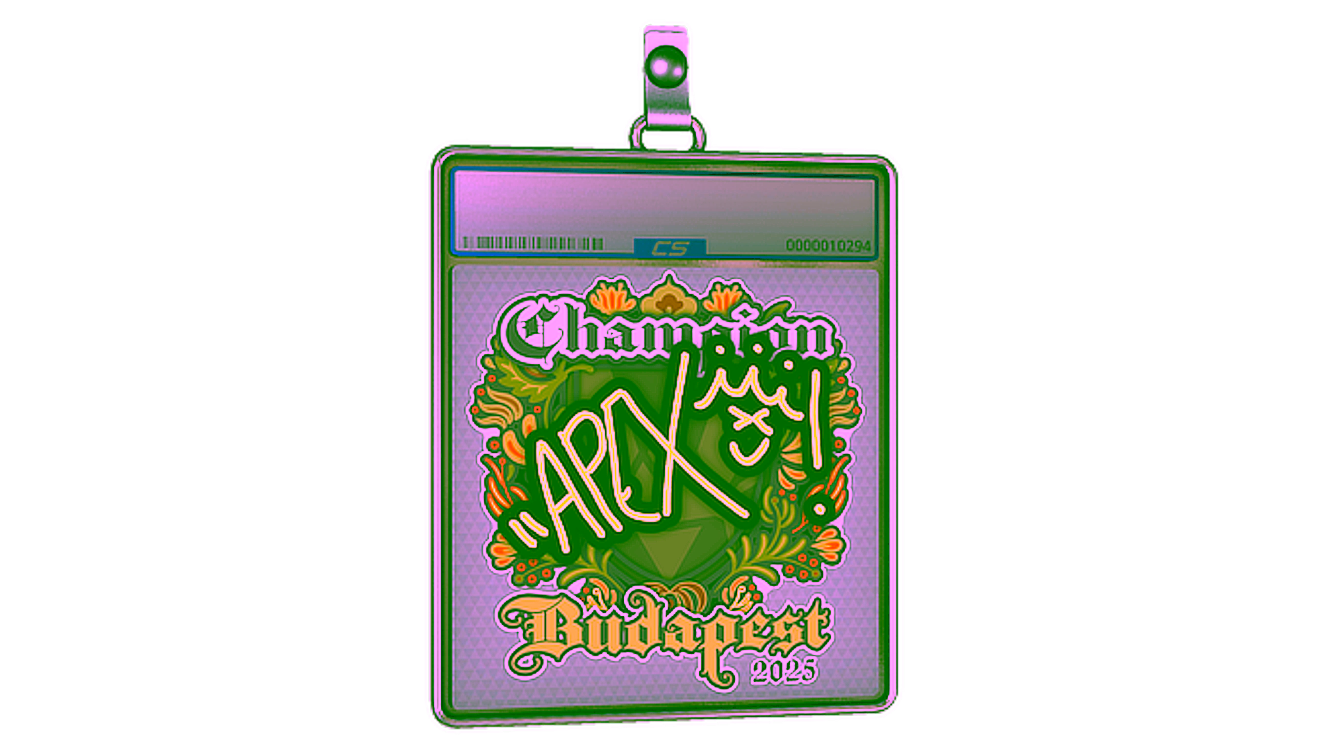 Display for Sticker Slab | apEX (Champion) | Budapest 2025