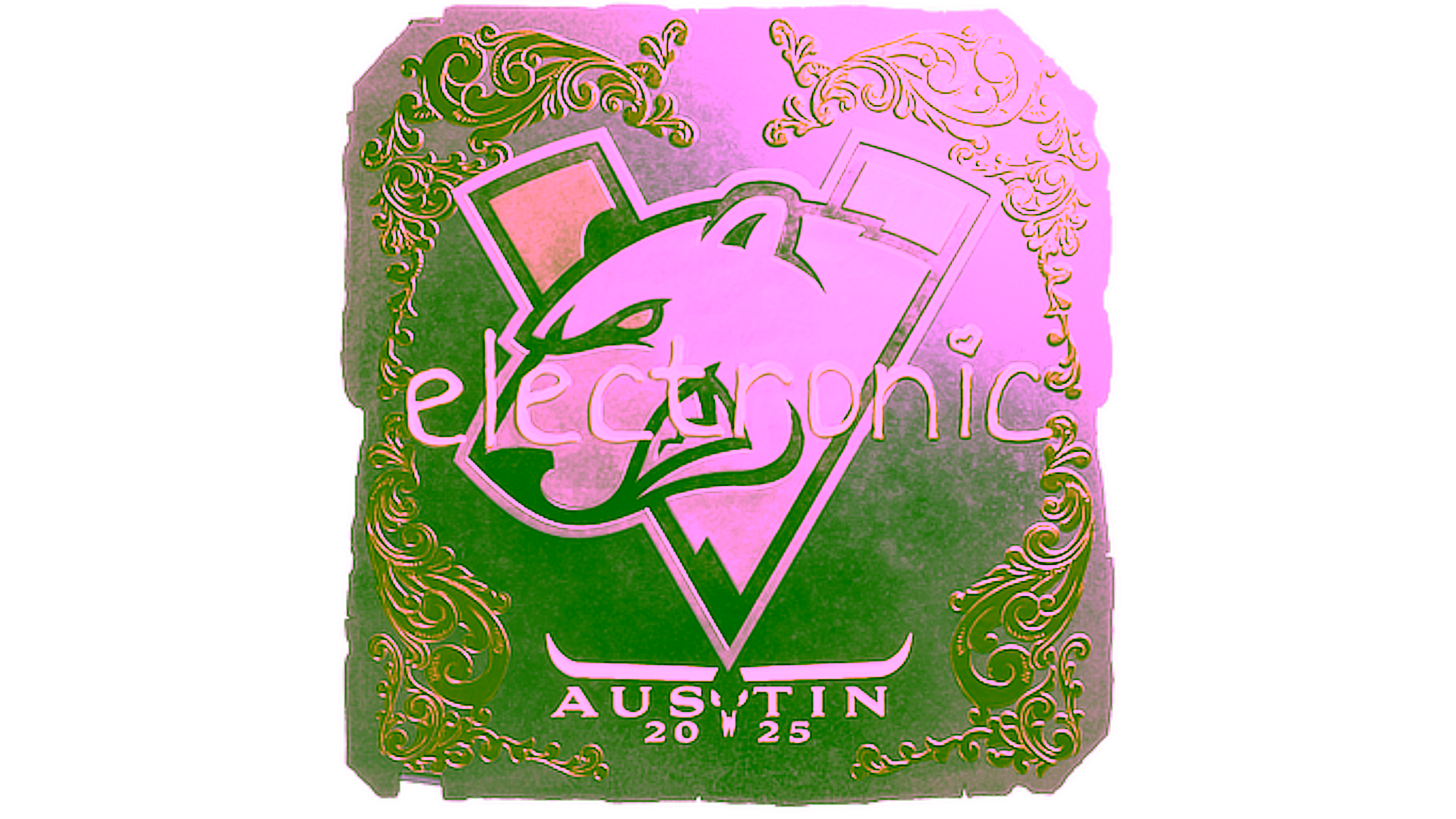 Display for Sticker | electronic (Gold) | Austin 2025