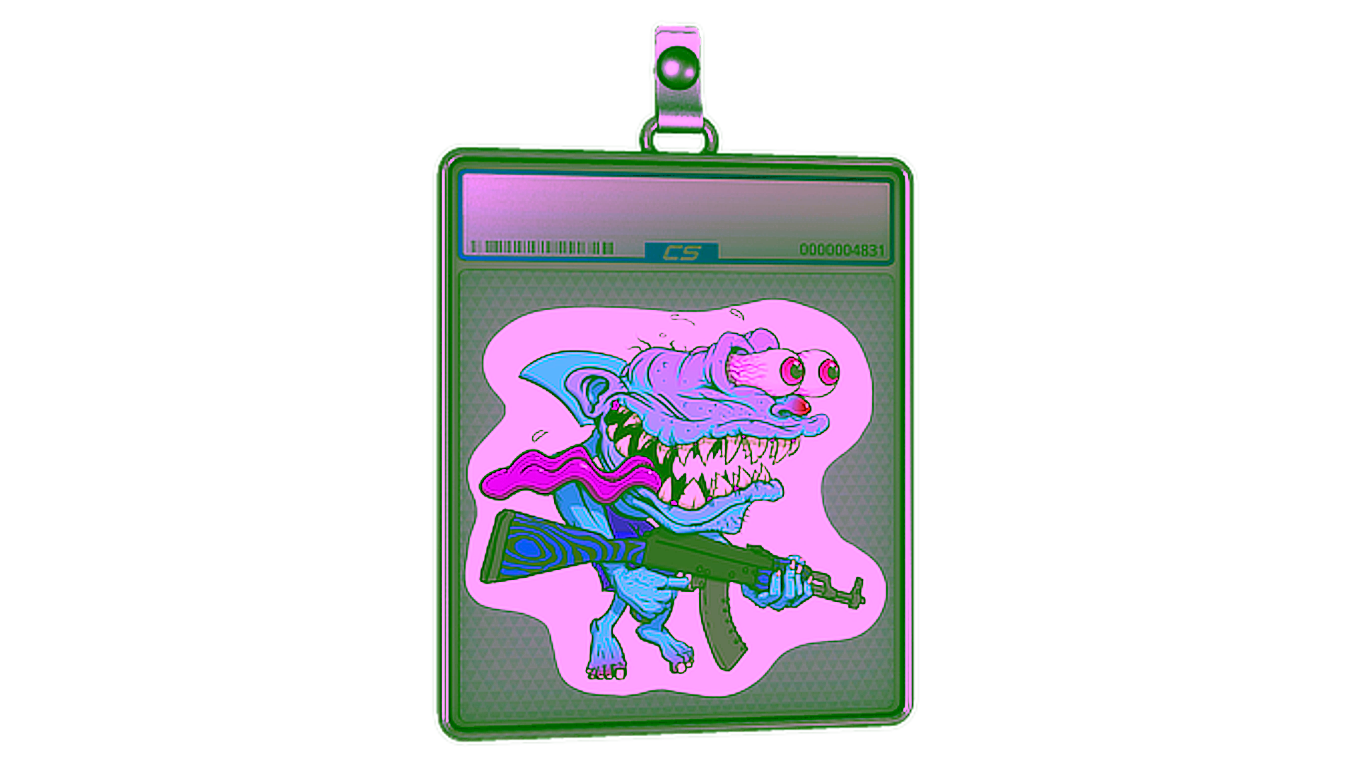 Affichage pour Sticker Slab | Blue Shark Shooter