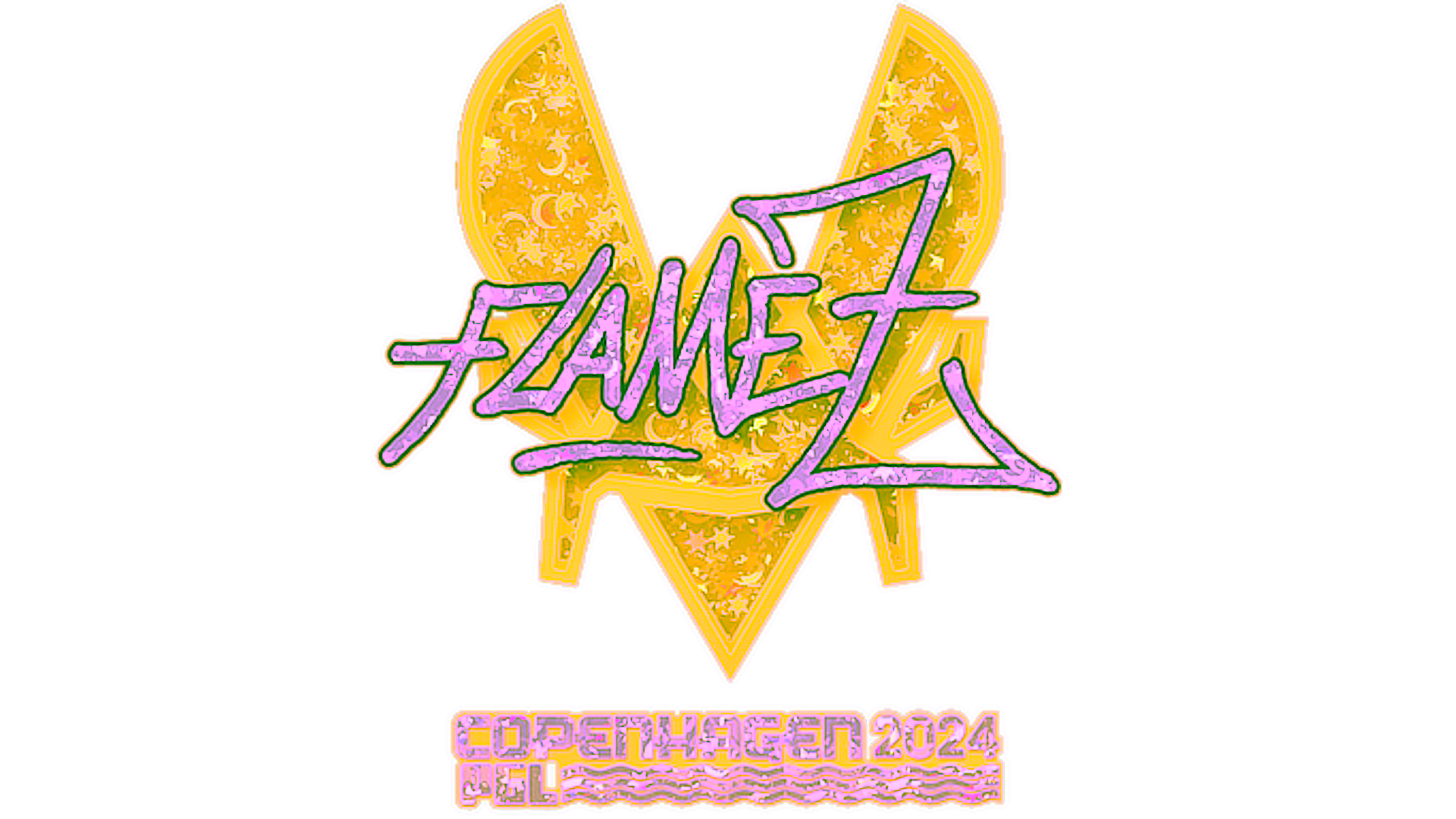 Display for Sticker | FlameZ (Glitter) | Copenhagen 2024