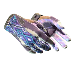 Sport Gloves Violet Beadwork