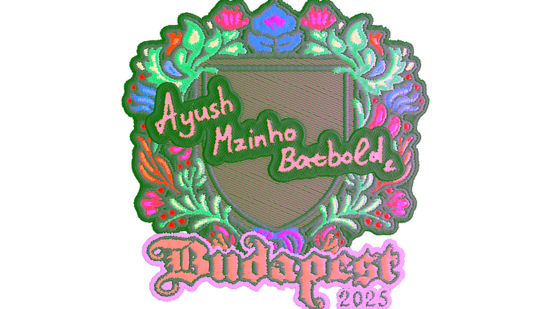 Visar för Sticker | mzinho (Embroidered) | Budapest 2025