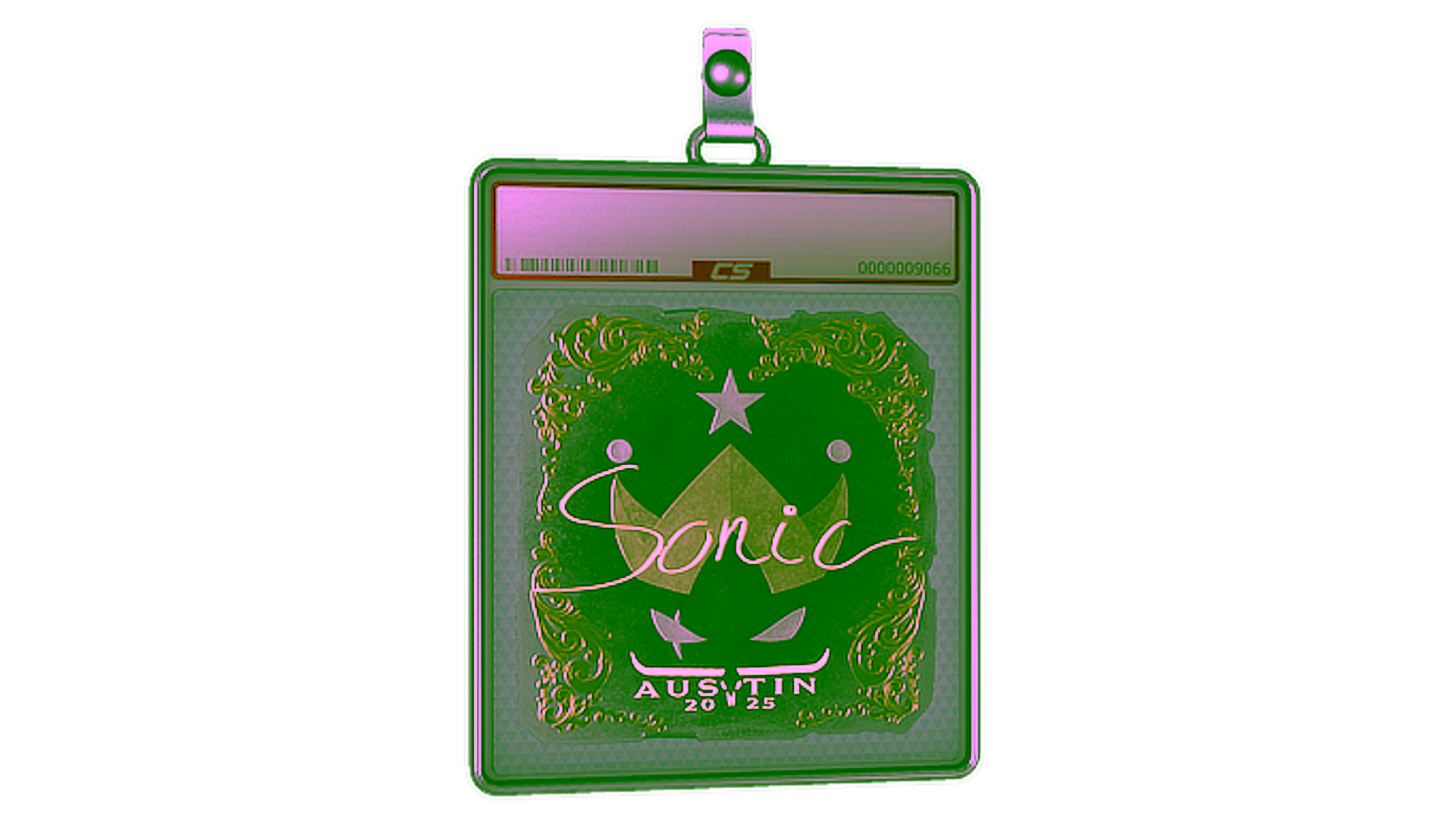 Display for Sticker Slab | Sonic (Gold) | Austin 2025