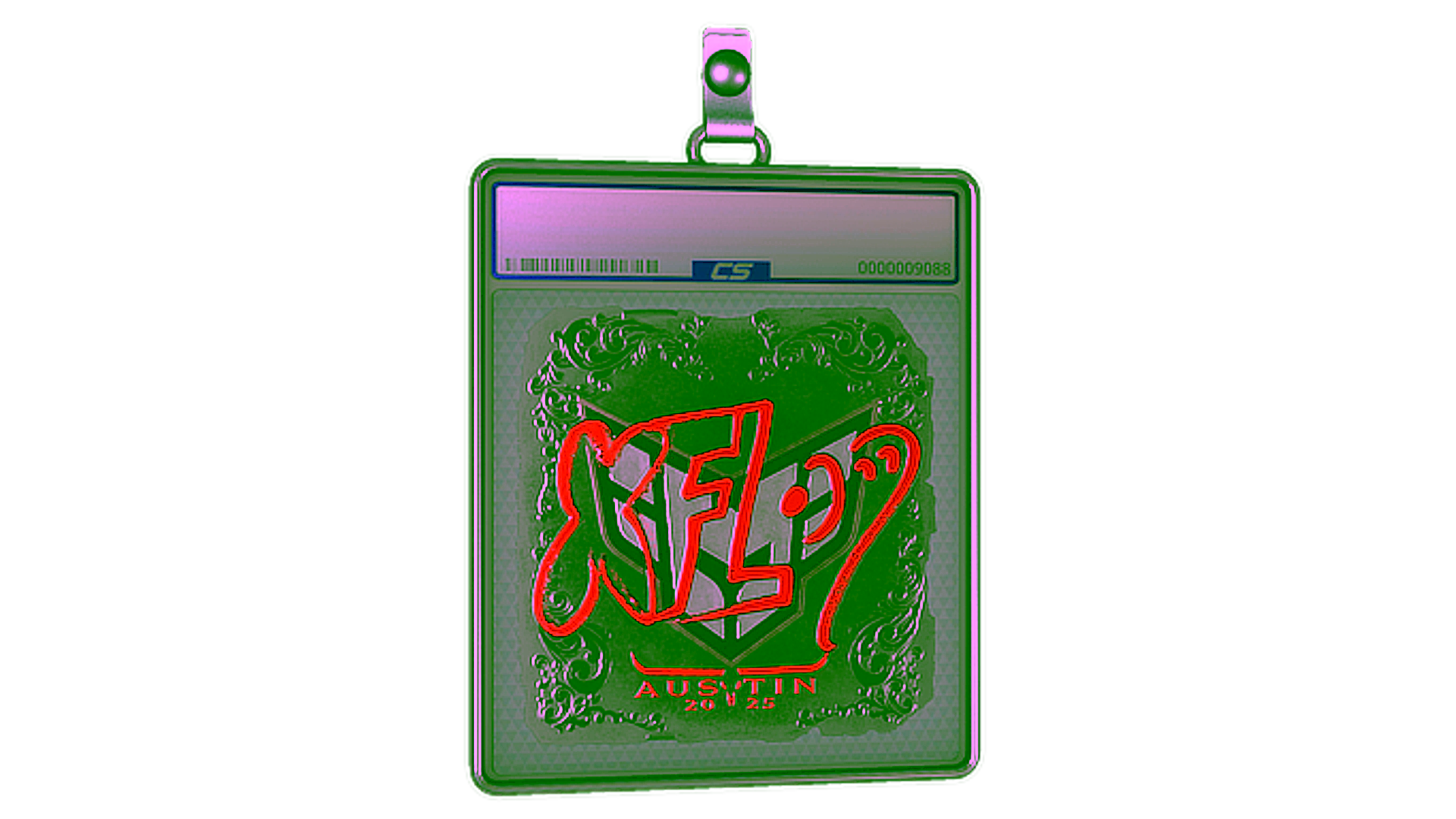Display for Sticker Slab | xfl0ud (Foil) | Austin 2025