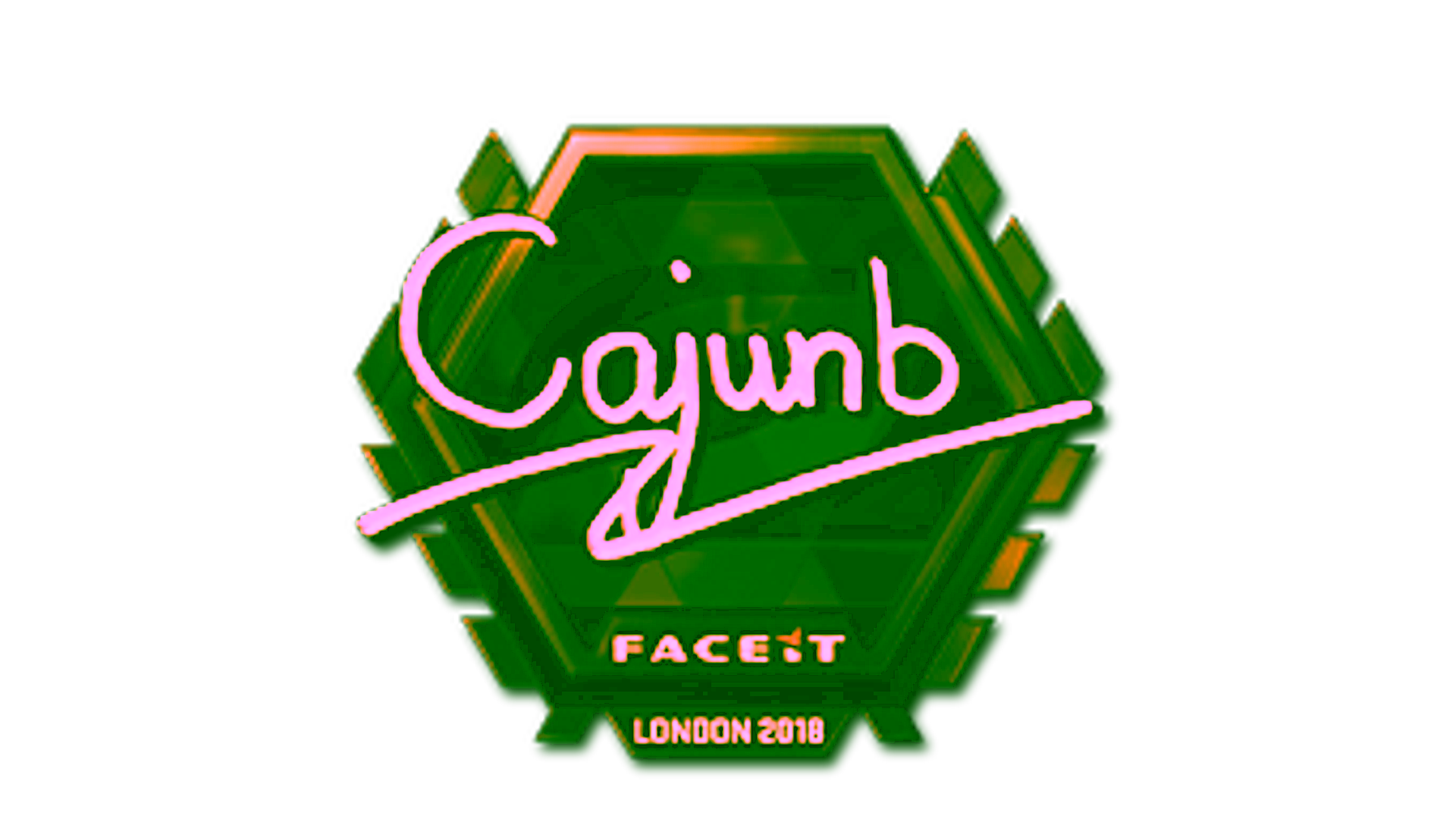 Display for Sticker | cajunb (Gold) | London 2018