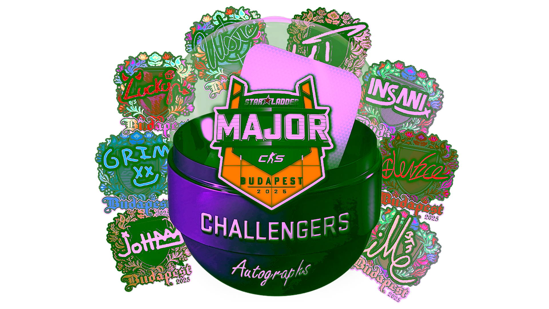 Display for Budapest 2025 Challengers Autograph Capsule