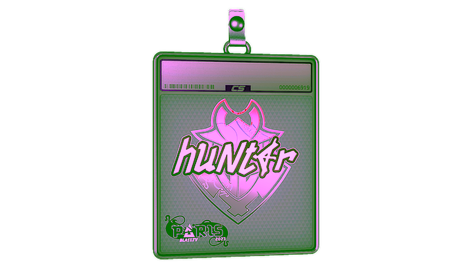 Display for Sticker Slab | huNter- (Holo) | Paris 2023