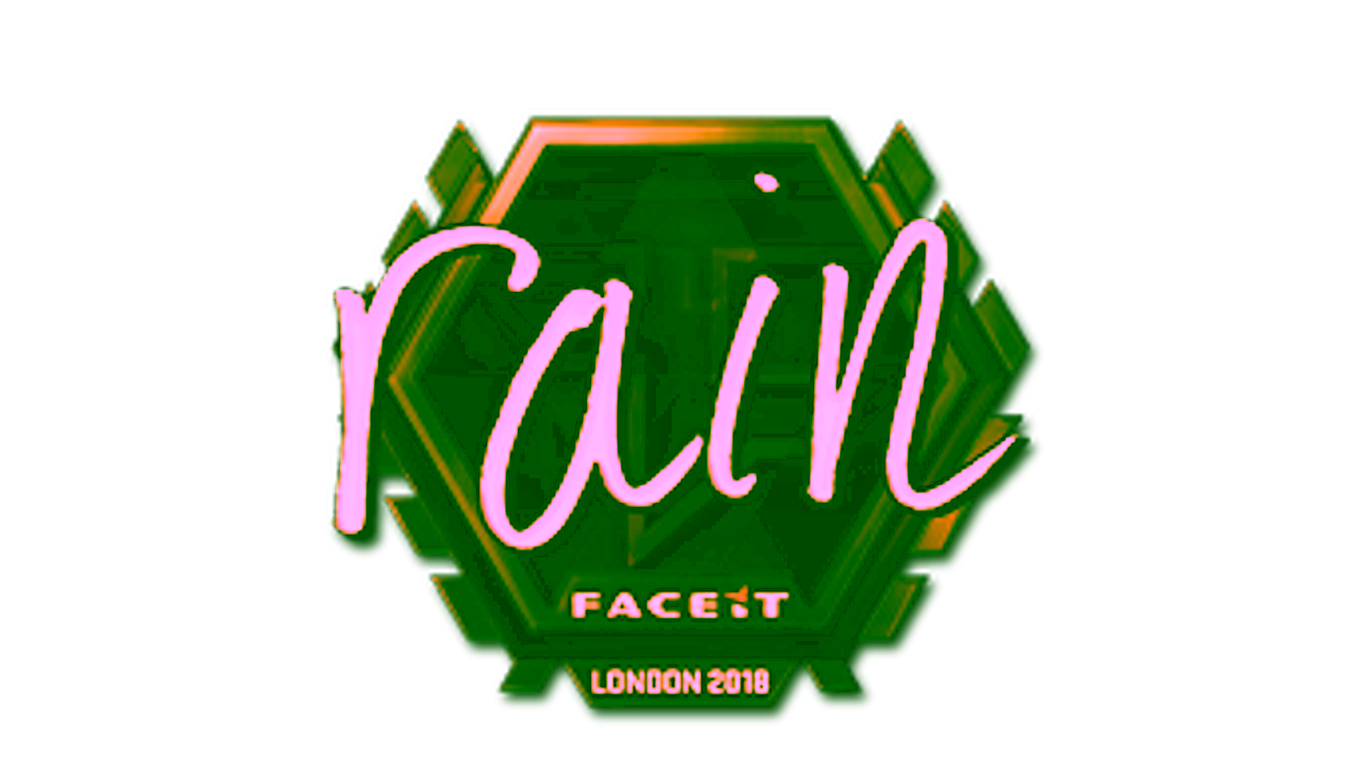 Affichage pour Sticker | rain (Gold) | London 2018