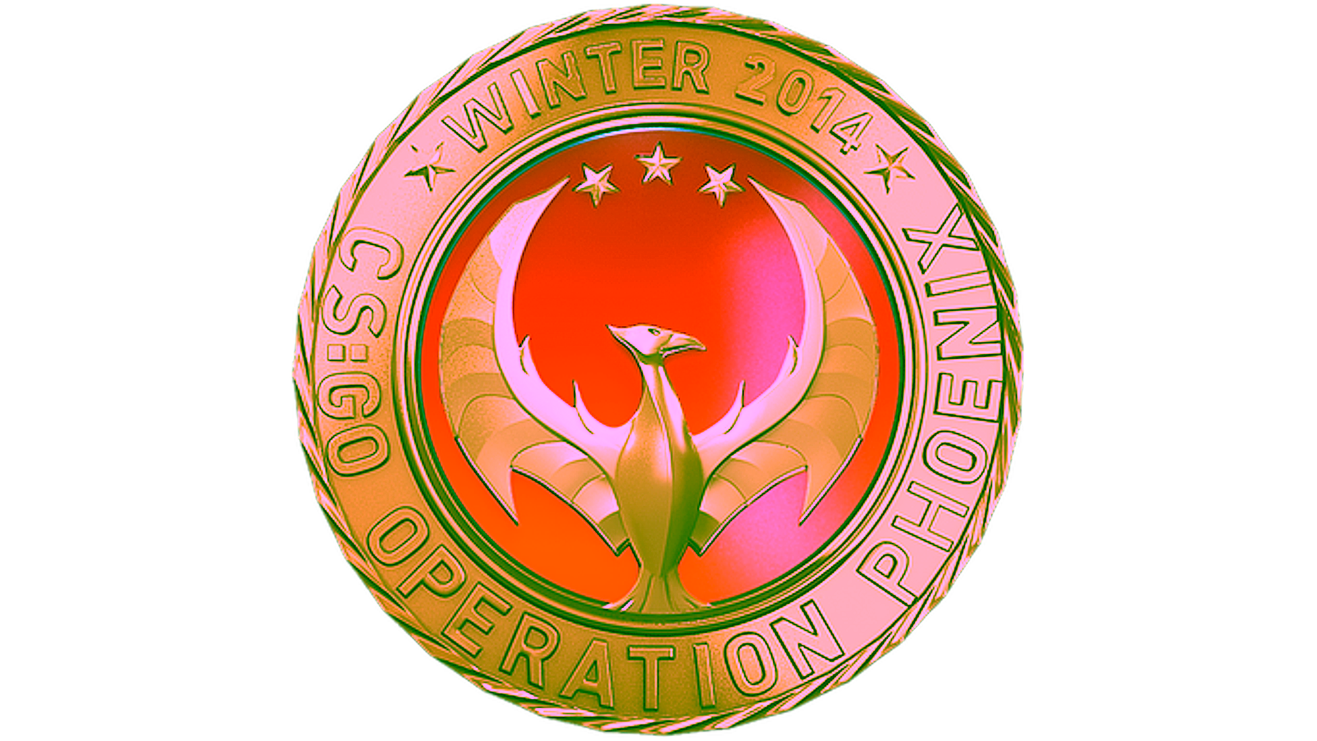 Display for Gold Operation Phoenix Coin