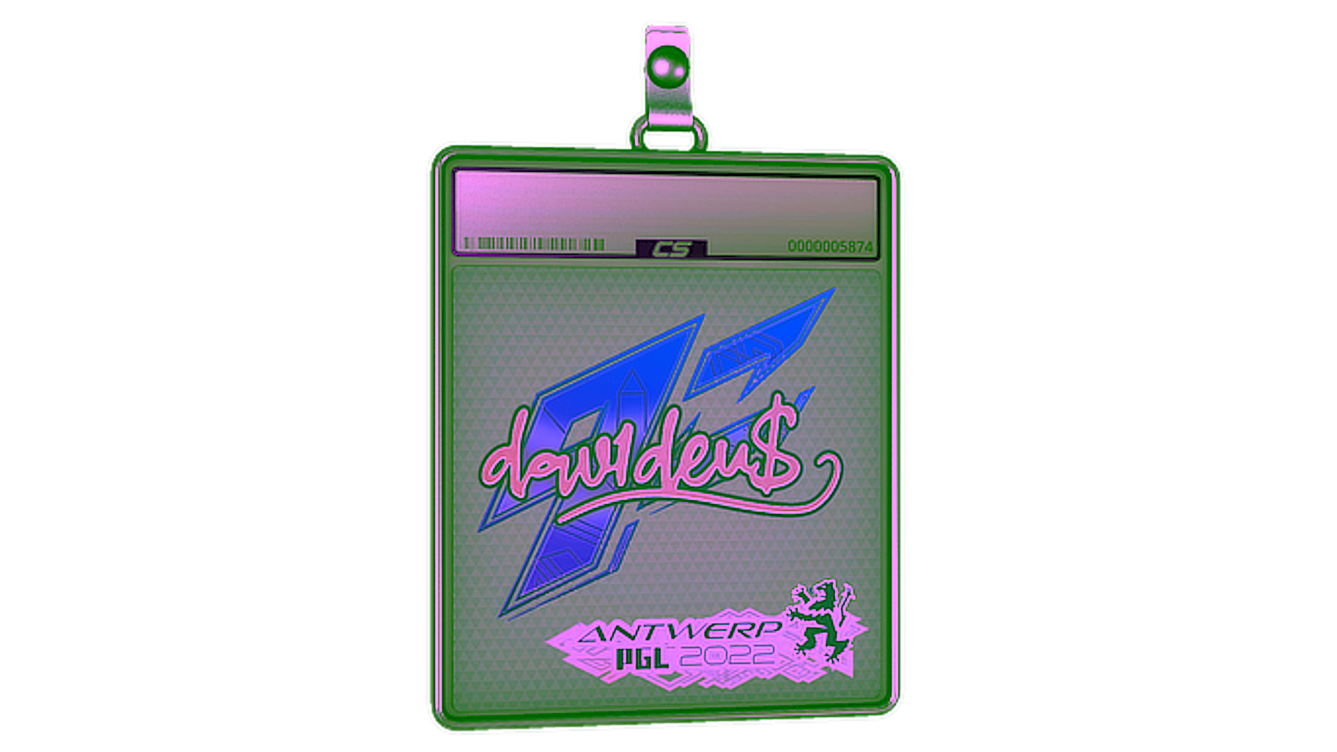 Display for Sticker Slab | dav1d (Holo) | Antwerp 2022