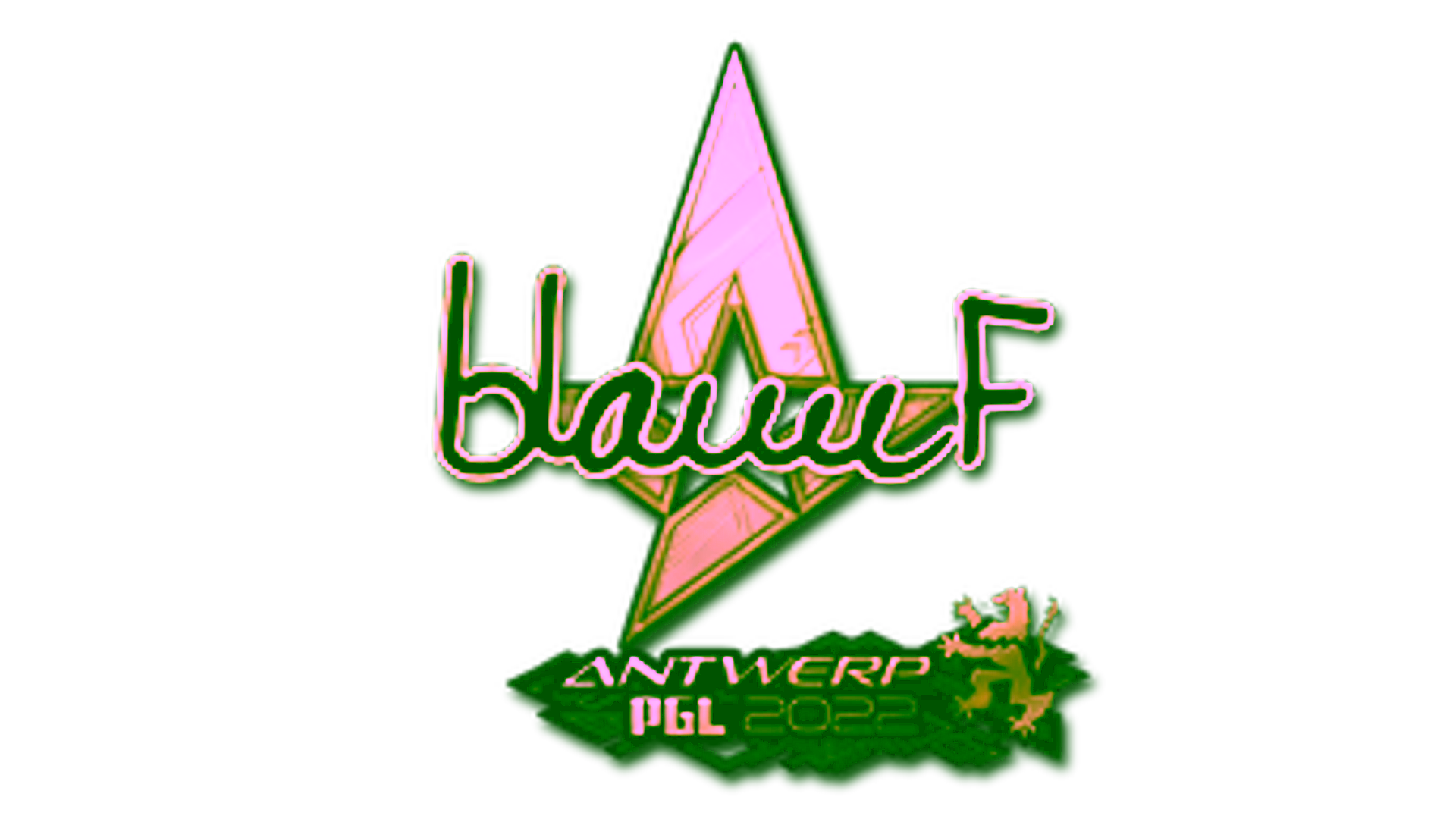 Display for Sticker | blameF (Gold) | Antwerp 2022