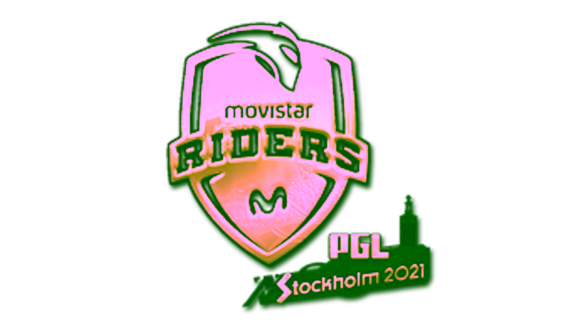 Display for Sticker | Movistar Riders (Gold) | Stockholm 2021