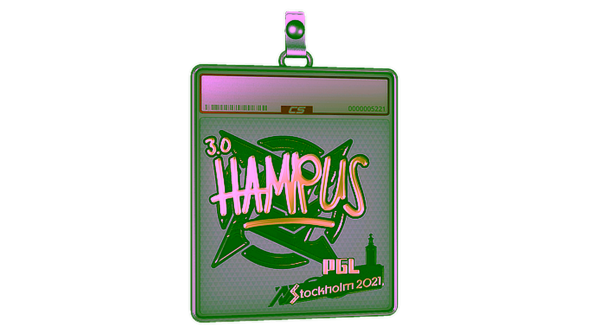 Display for Sticker Slab | hampus (Gold) | Stockholm 2021