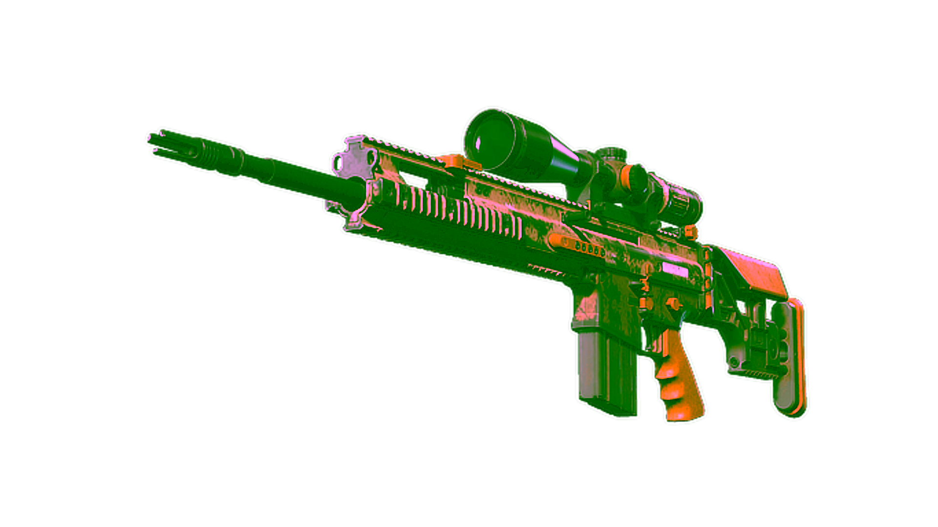 Display for Souvenir SCAR-20 | Short Ochre (Battle-Scarred)