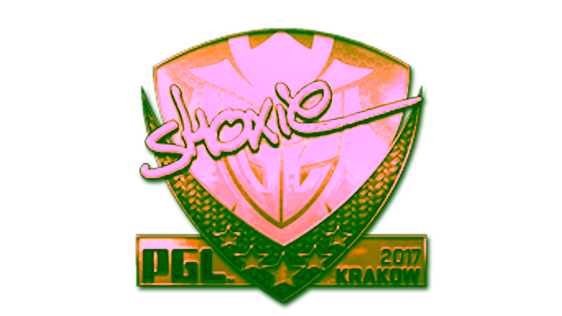 Visar för Sticker | shox (Gold) | Krakow 2017